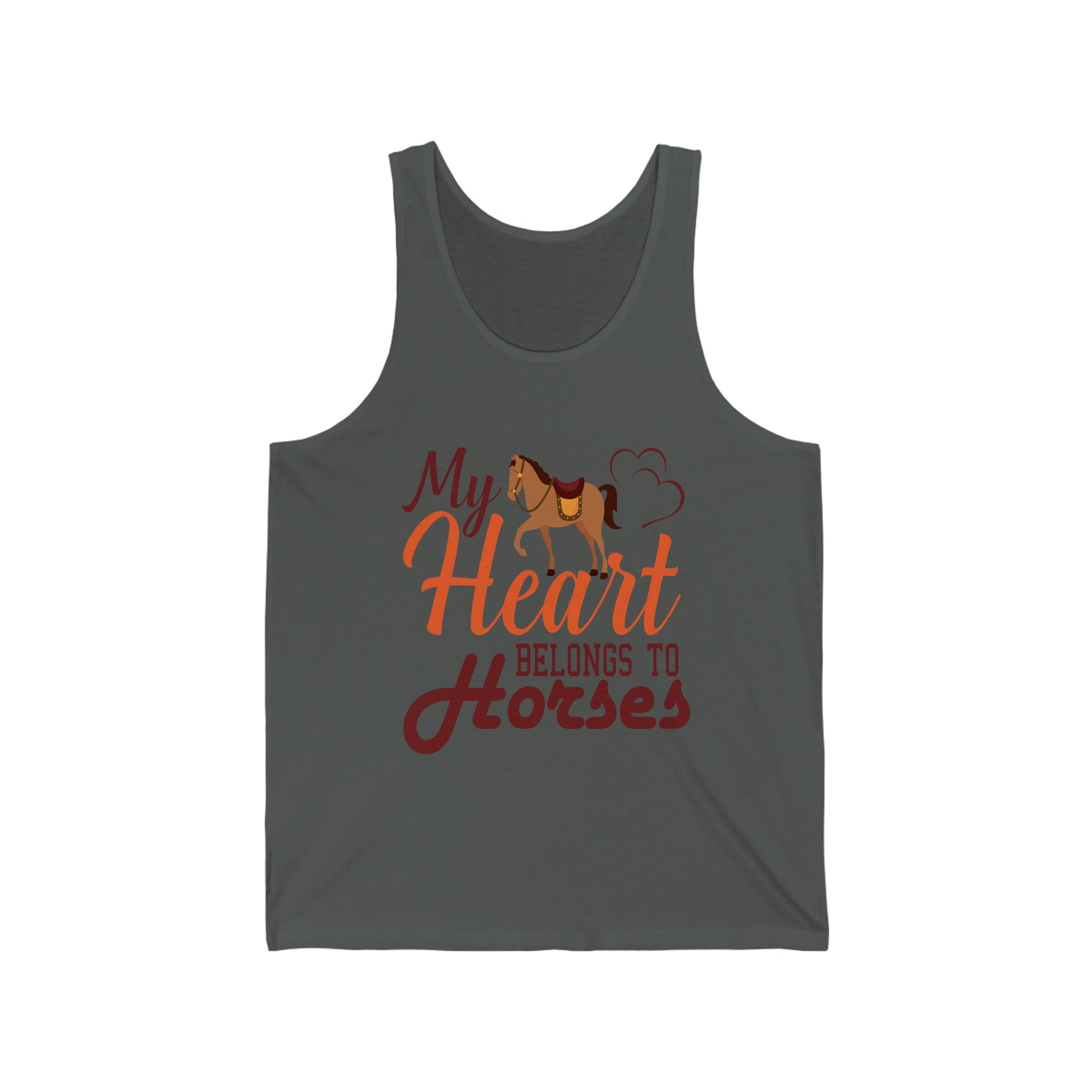 My Heart Belongs To Horses - Unisex Jersey Tank Top