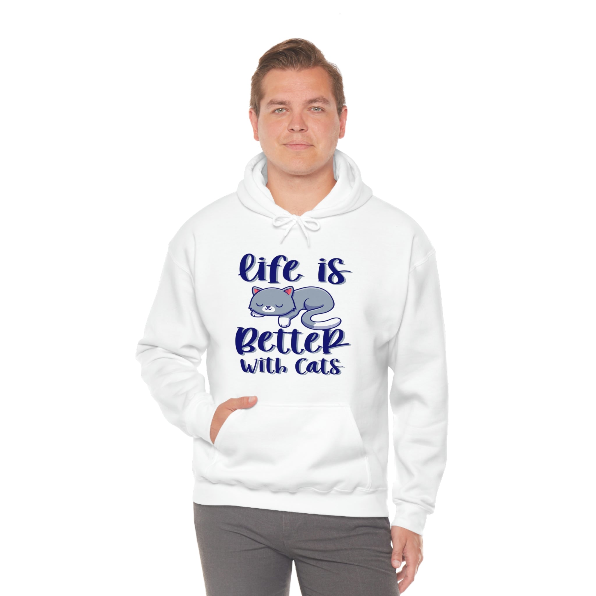 Life Is Better With Cats - Unisex Heavy Blend™ Hooded Sweatshirt