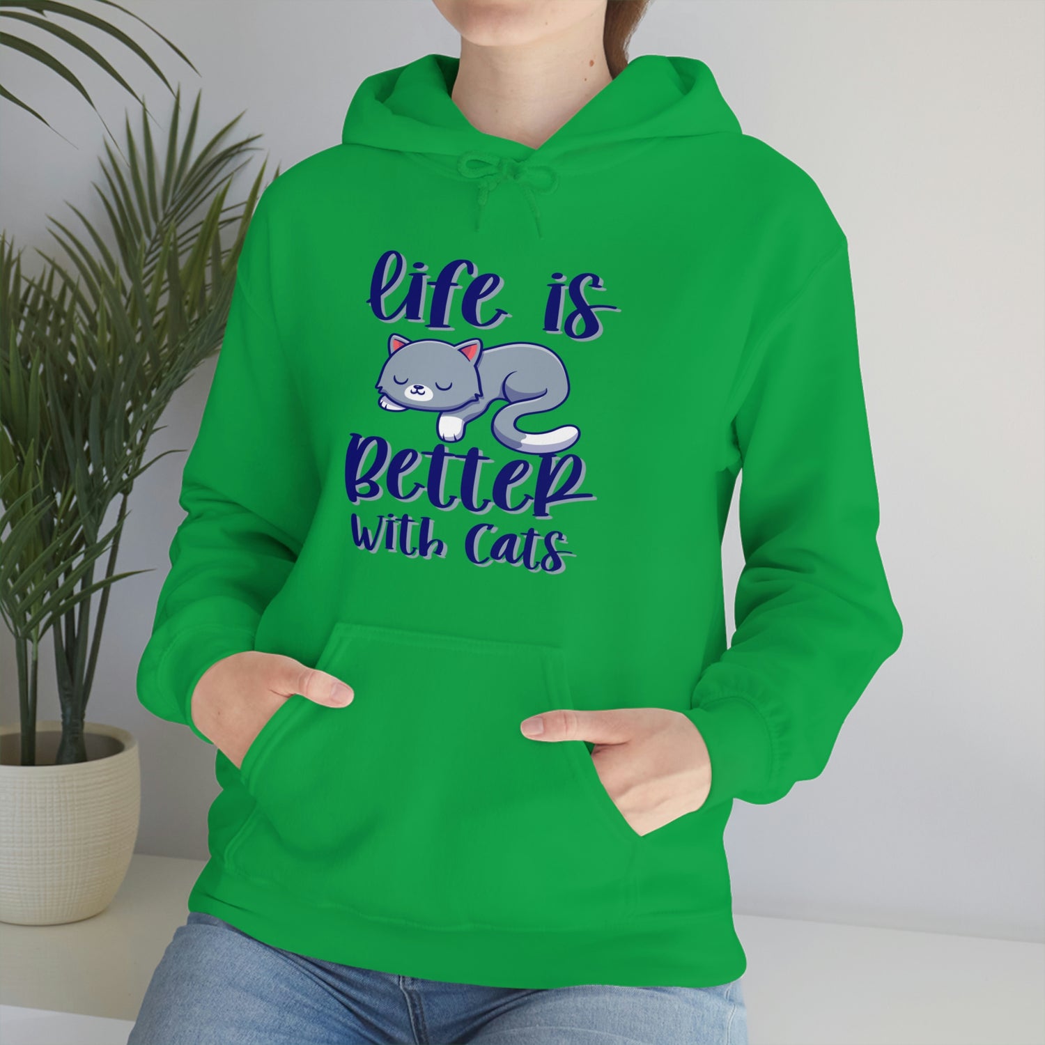 Life Is Better With Cats - Unisex Heavy Blend™ Hooded Sweatshirt