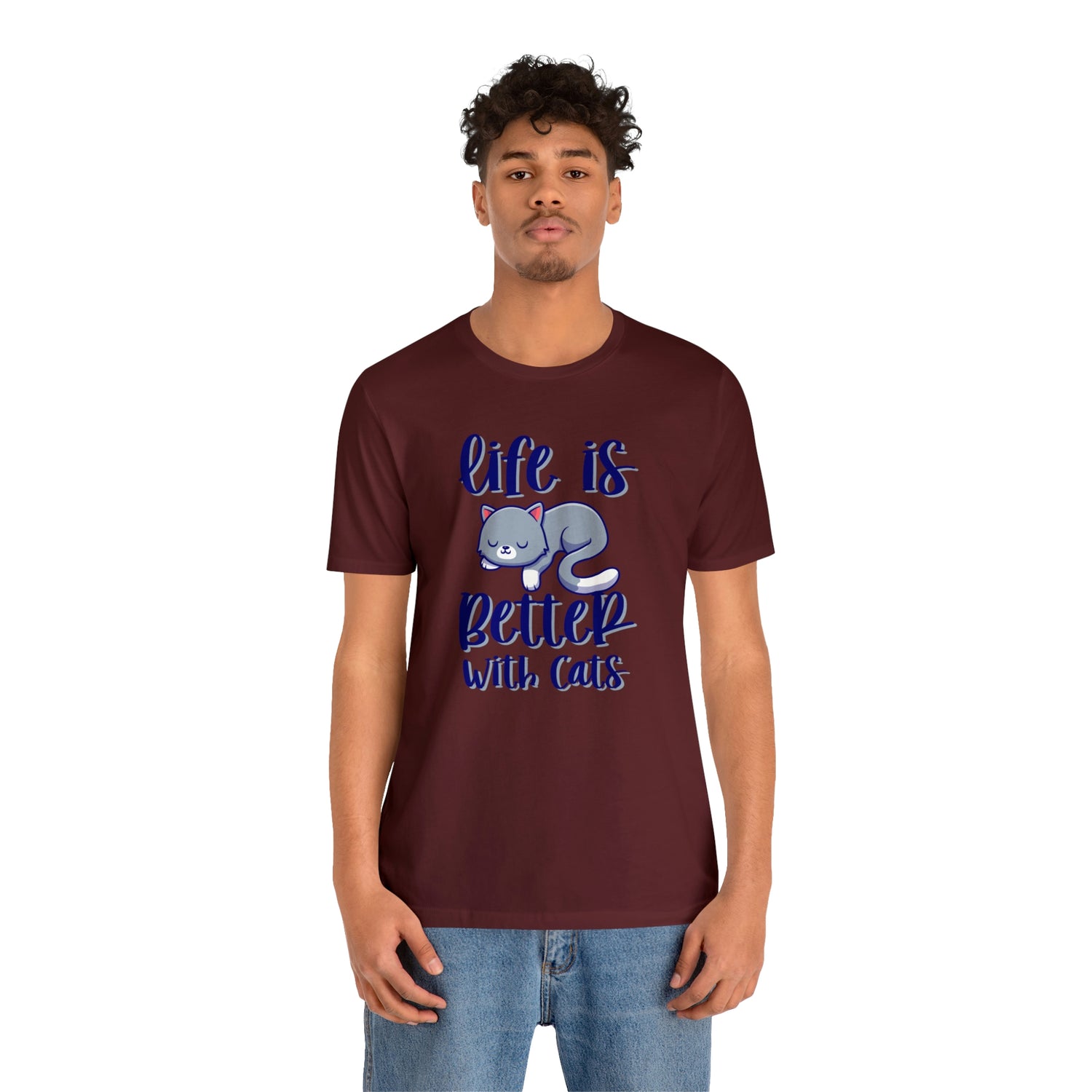 Life Is Better With Cats - Unisex Jersey Short Sleeve Tee