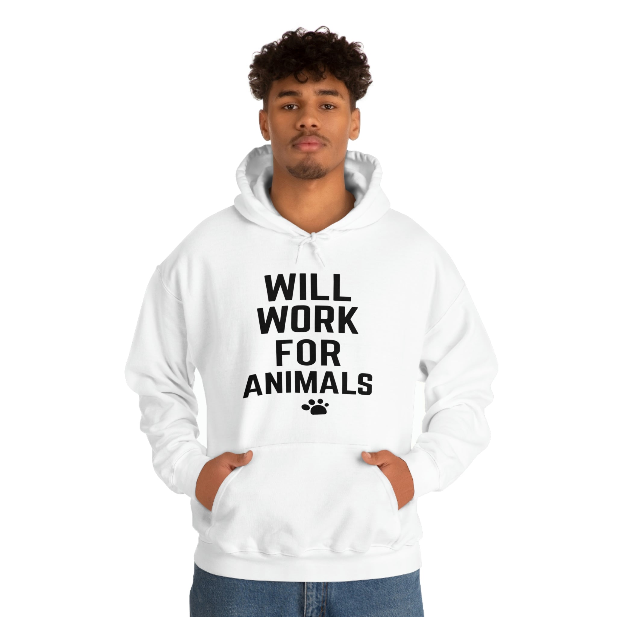 Will Work For Animals - Unisex Heavy Blend™ Hooded Sweatshirt