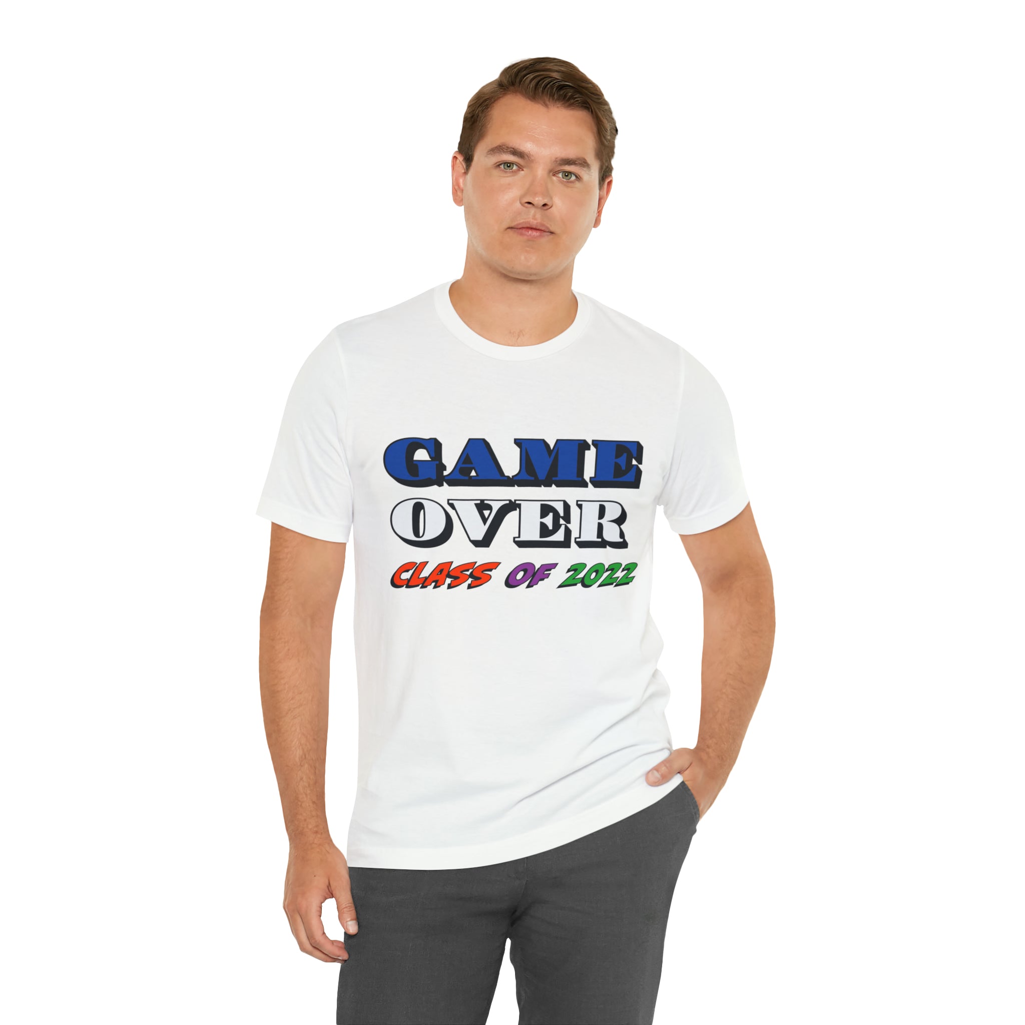 Game Over With Class Year Customizable- Unisex Jersey Short Sleeve Tee