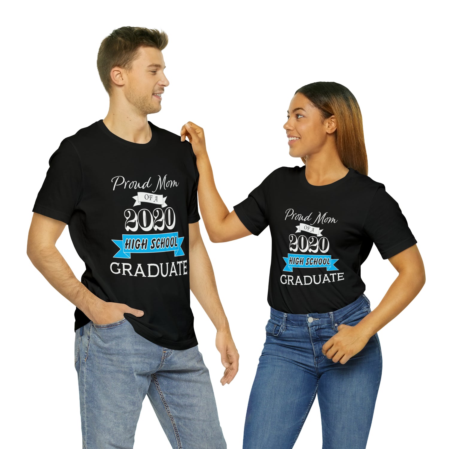 Proud Mom of a High School Graduate! Class Year Customizable - Unisex Jersey Short Sleeve Tee