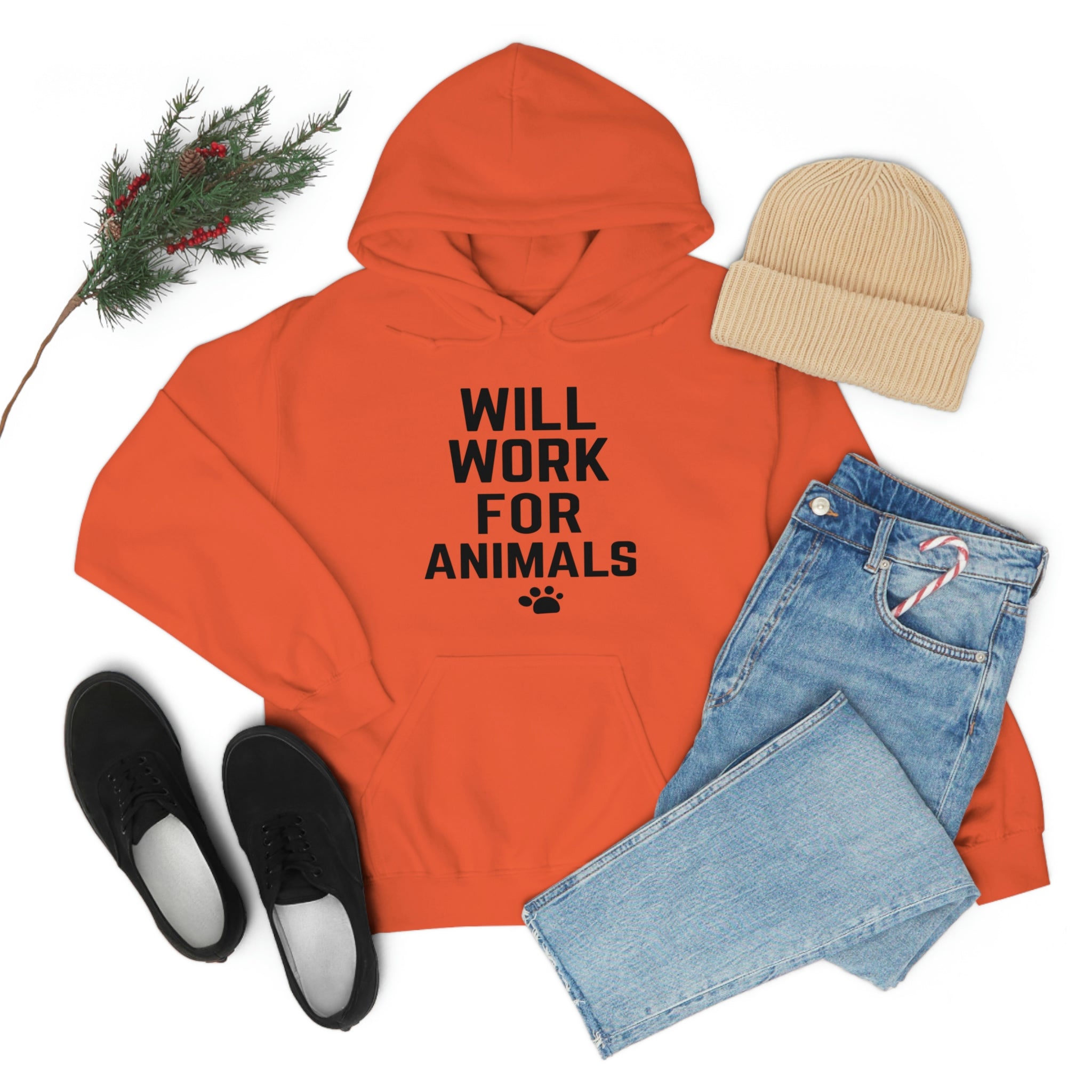 Will Work For Animals - Unisex Heavy Blend™ Hooded Sweatshirt