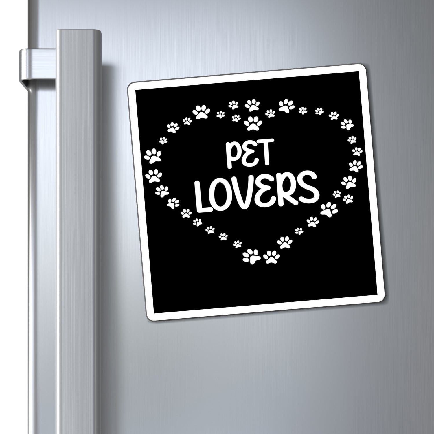 Pet Lovers With Paw Heart - Magnet
