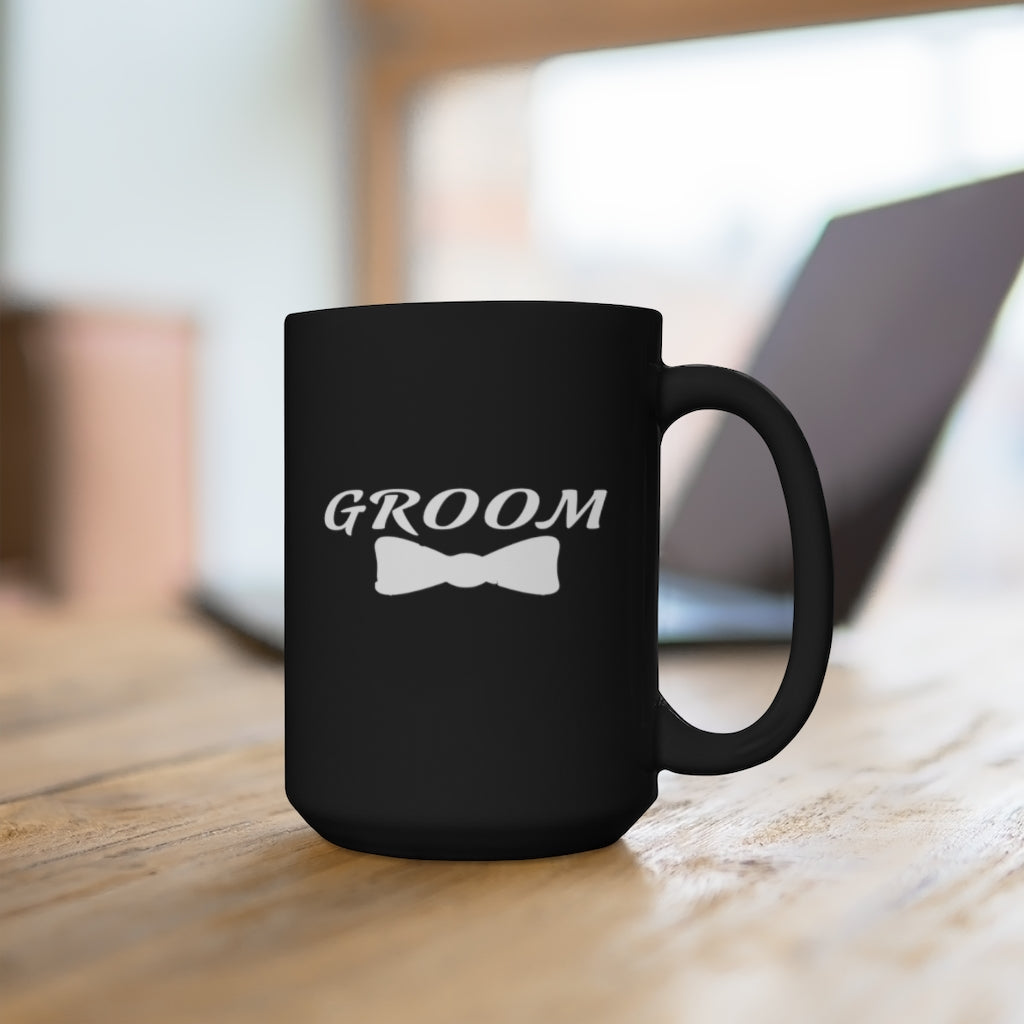 Groom - Large 15oz Black Mug
