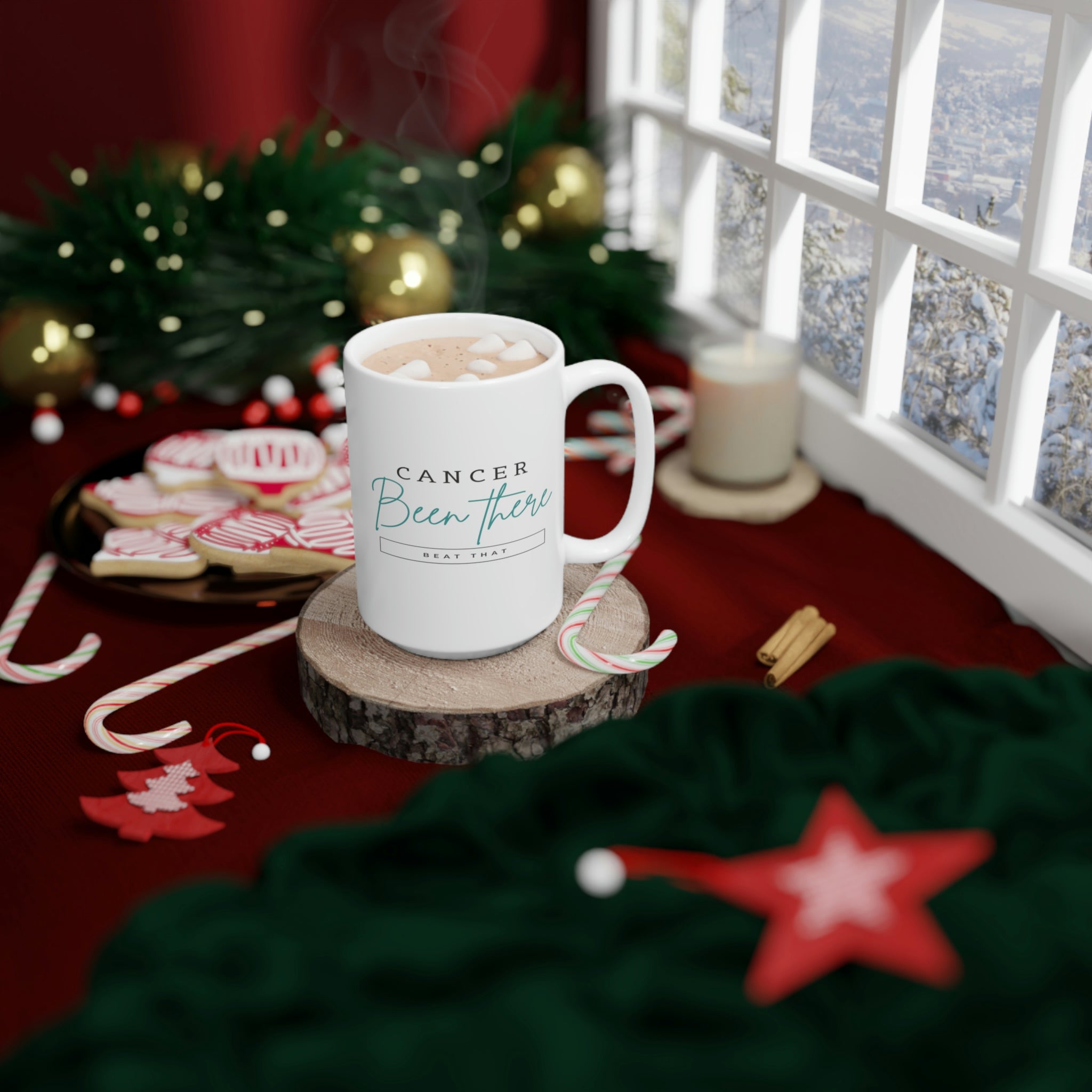 Cancer Been There Beat That - White Ceramic Mug 2 sizes Available