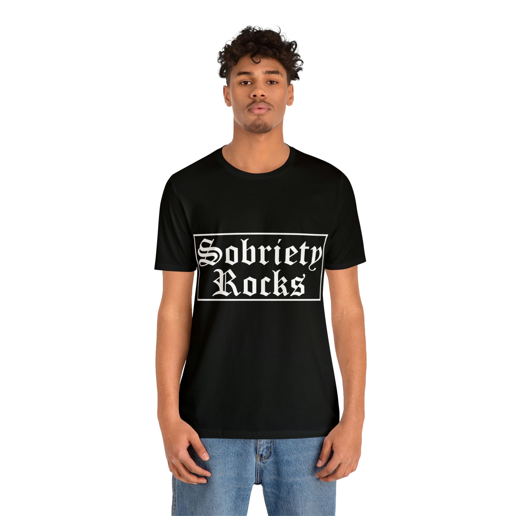 Sobriety Rocks - Unisex Jersey Short Sleeve Tee