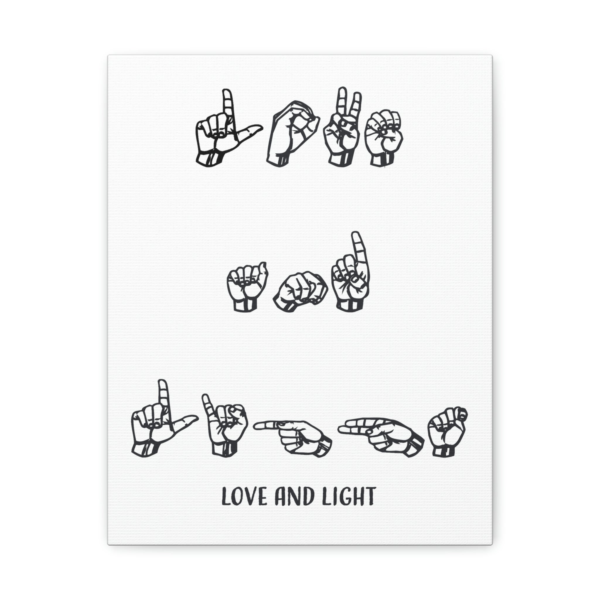 ASL - Love & Light - Canvass Print