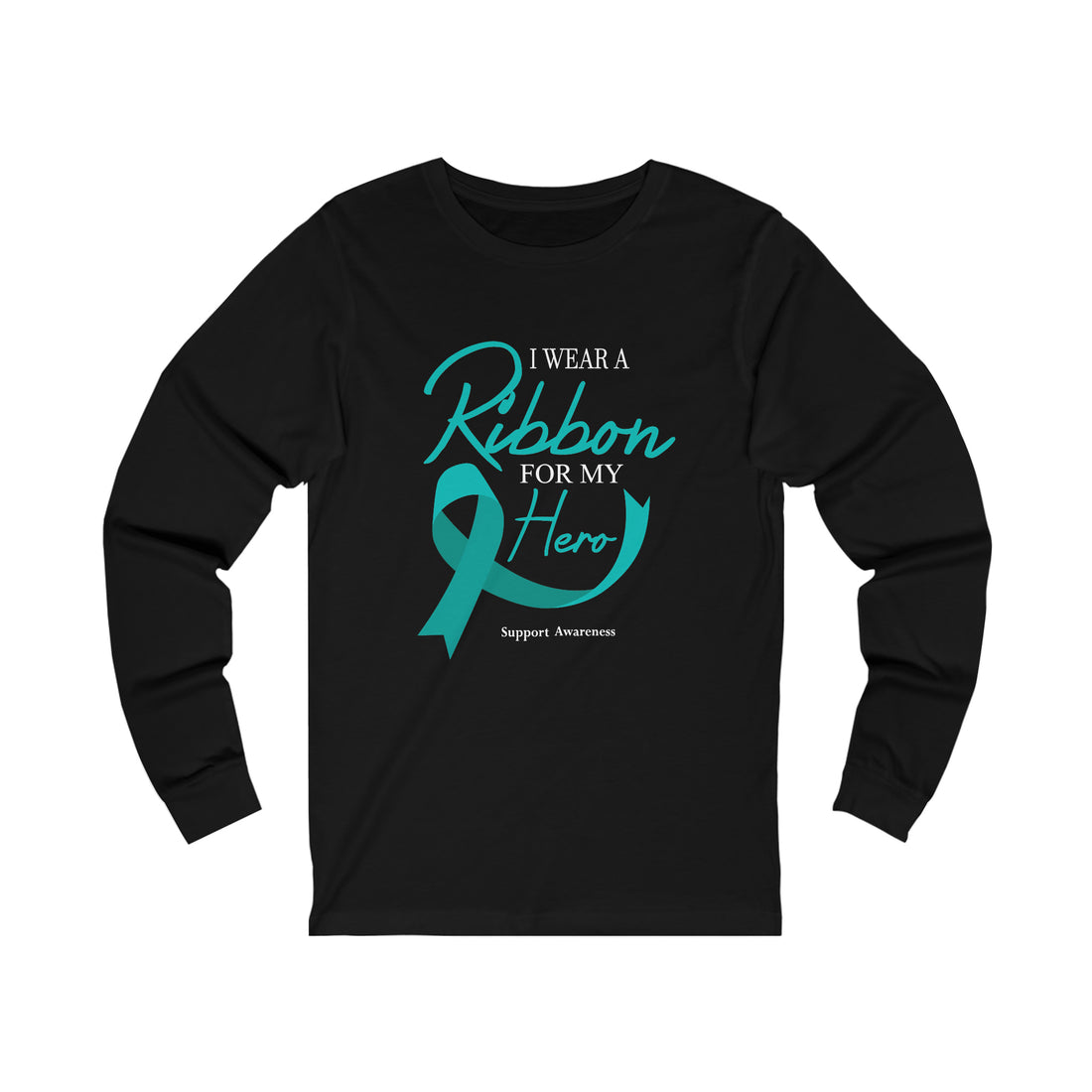 I Wear A Ribbon For My Hero - Unisex Jersey Long Sleeve Tee