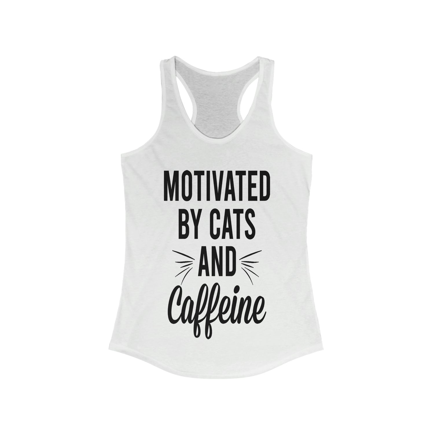 Motivated By Cats & Caffeine - Racerback Tank Top
