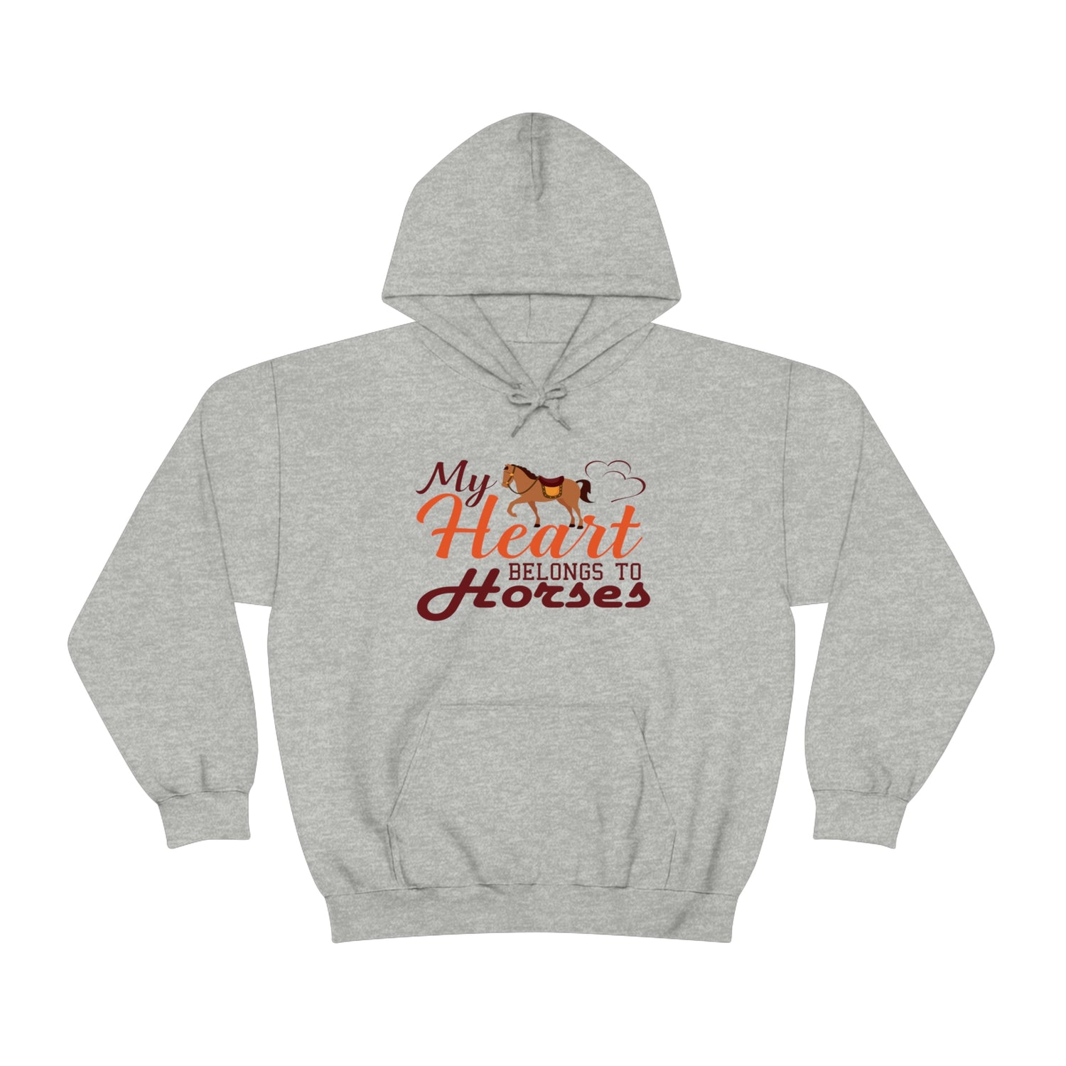 My Heart Belongs To Horses - Unisex Heavy Blend™ Hooded Sweatshirt