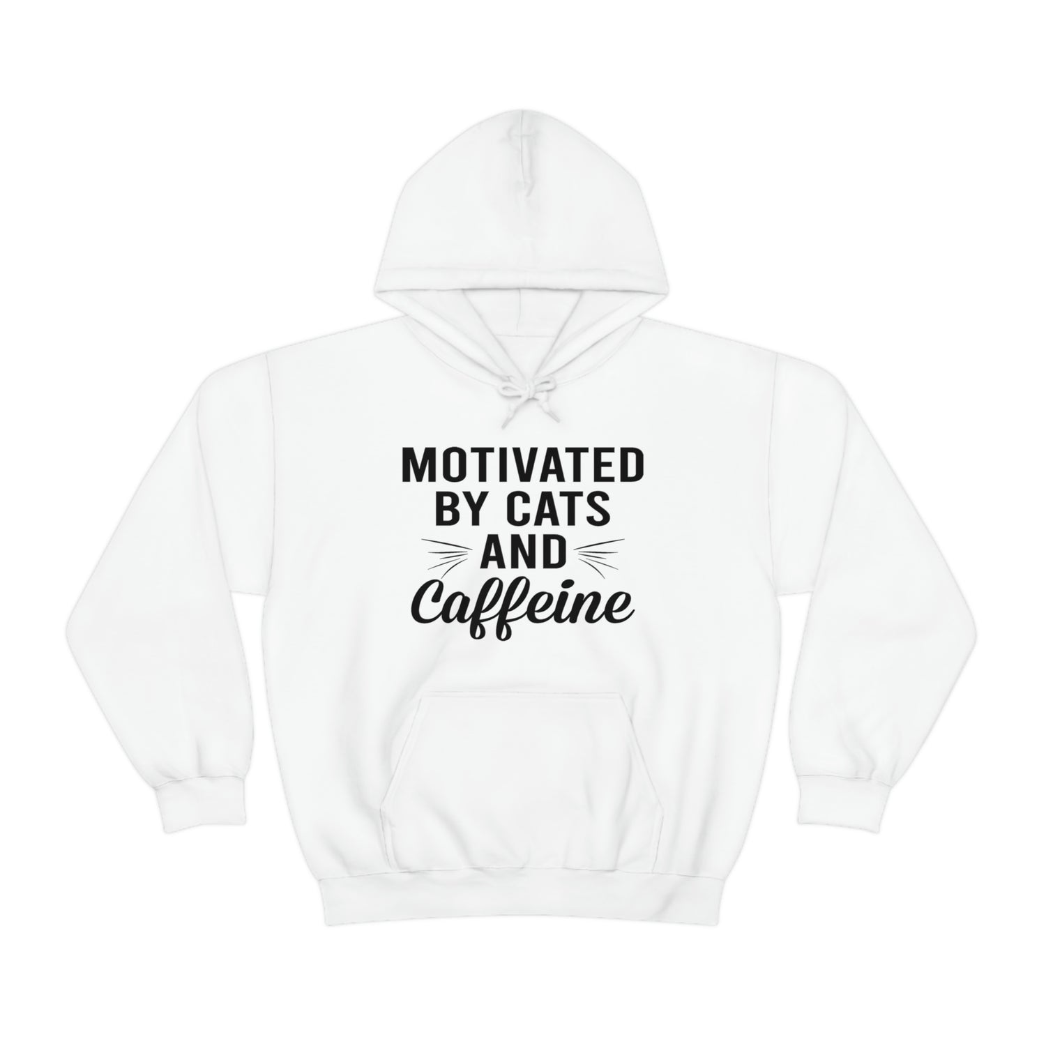 Motivated By Cats & Caffeine  - Unisex Heavy Blend™ Hooded Sweatshirt