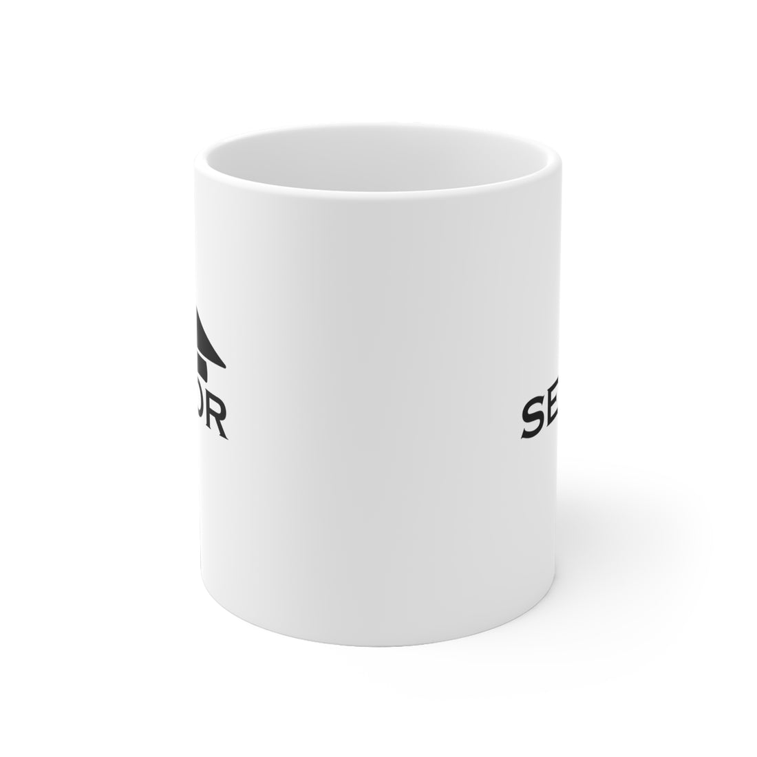 Senior Cap With Class Year Customizable - White Ceramic Mug 2 sizes Available