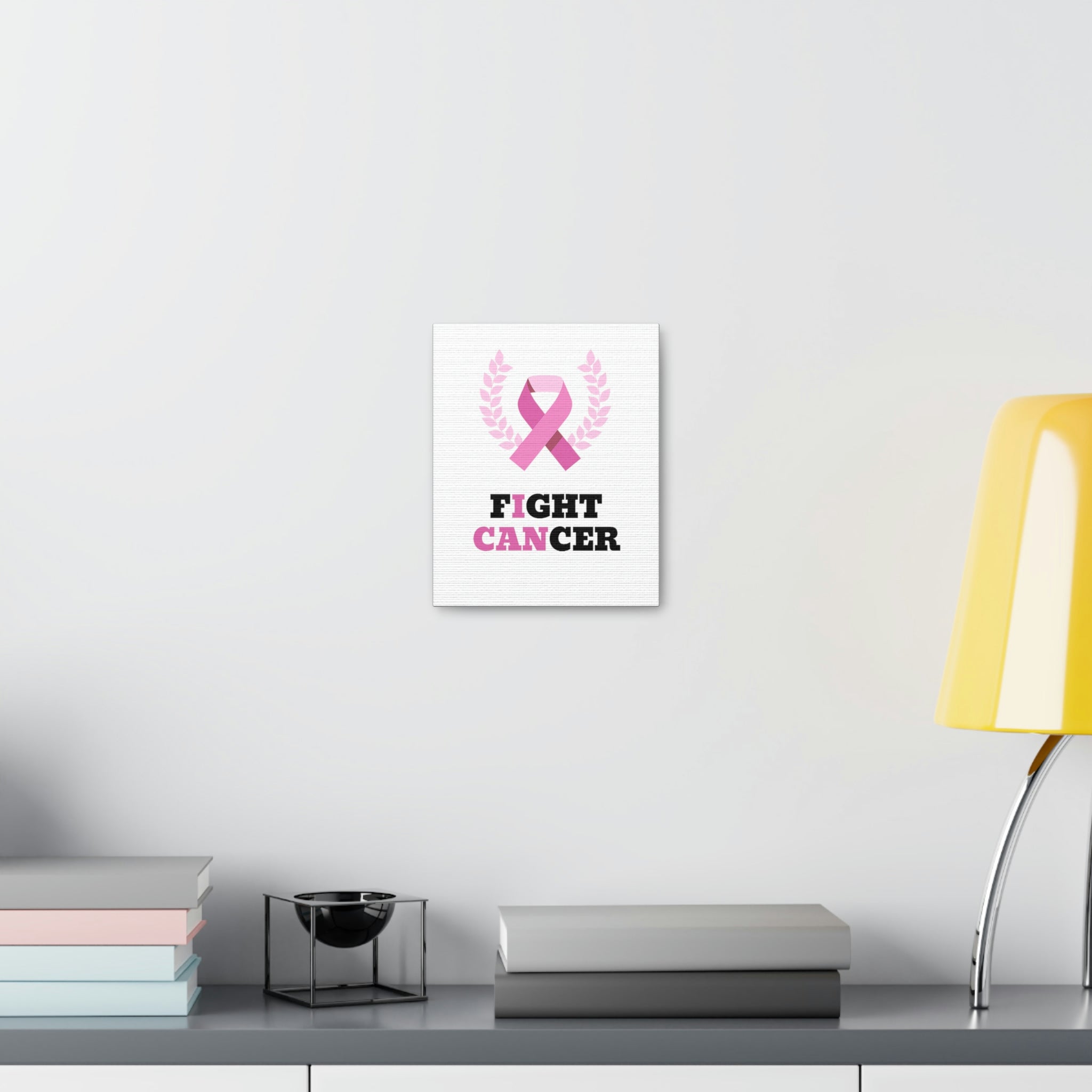 Fight Cancer I Can - White Canvass Print