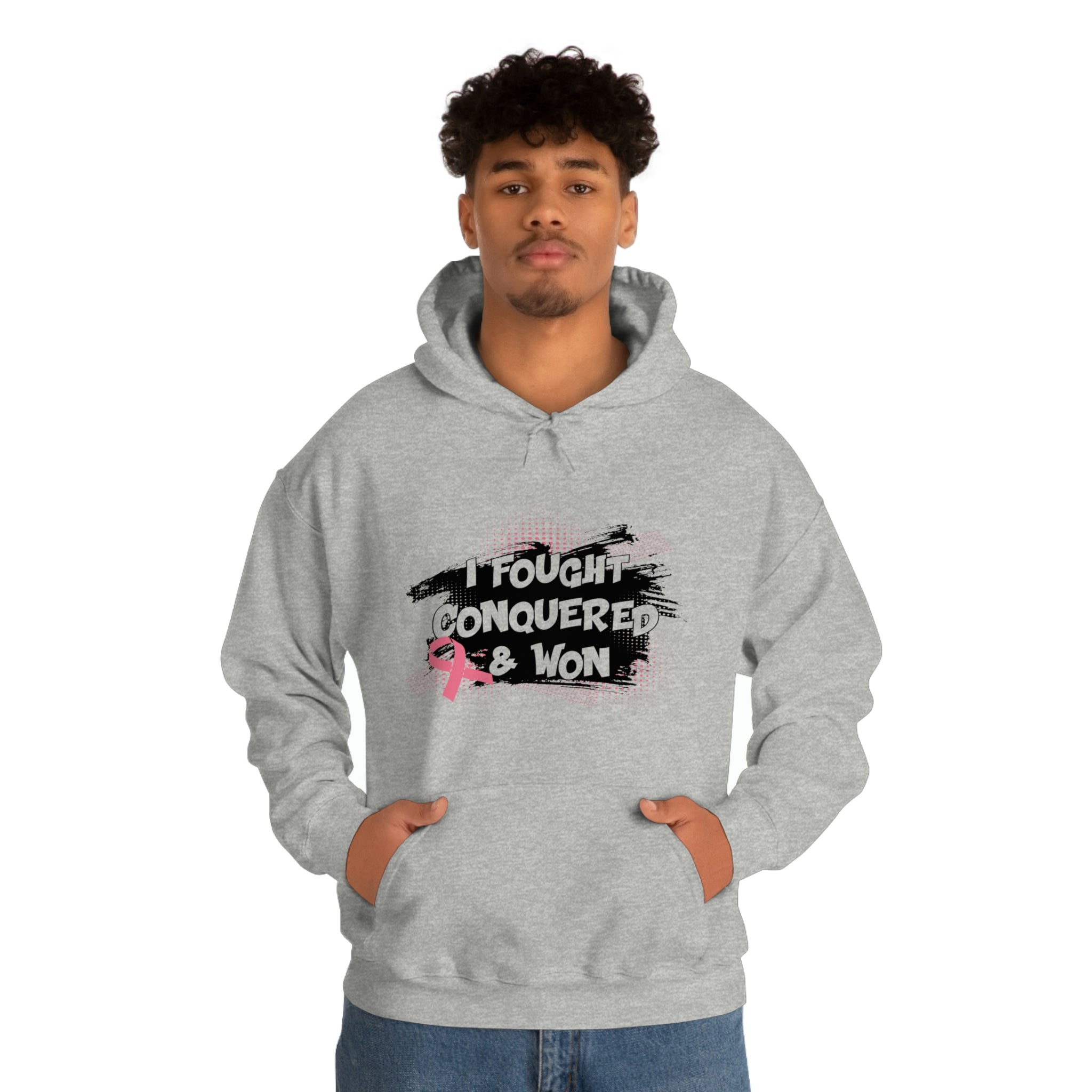 I Fought Conquered & Won - Unisex Heavy Blend™ Hooded Sweatshirt