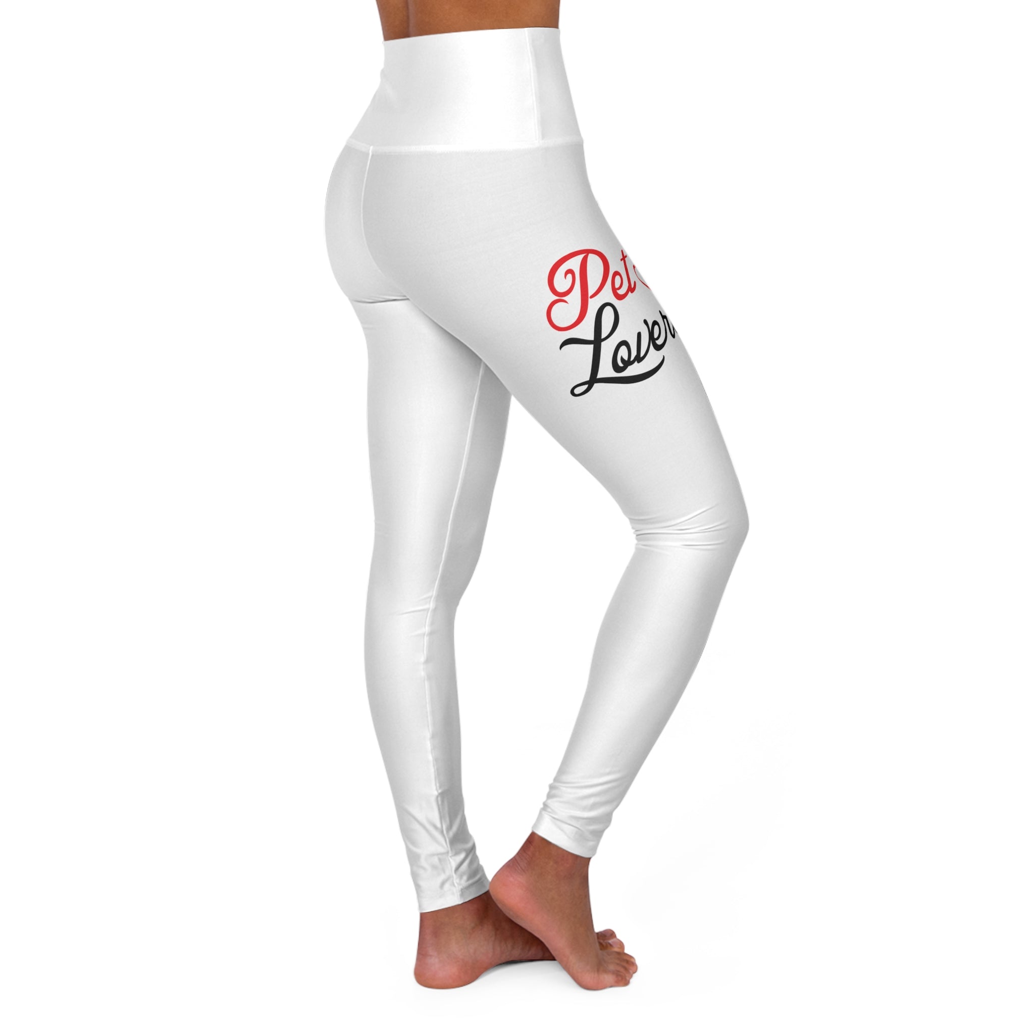 Pet Lovers - White High Waisted Yoga Leggings