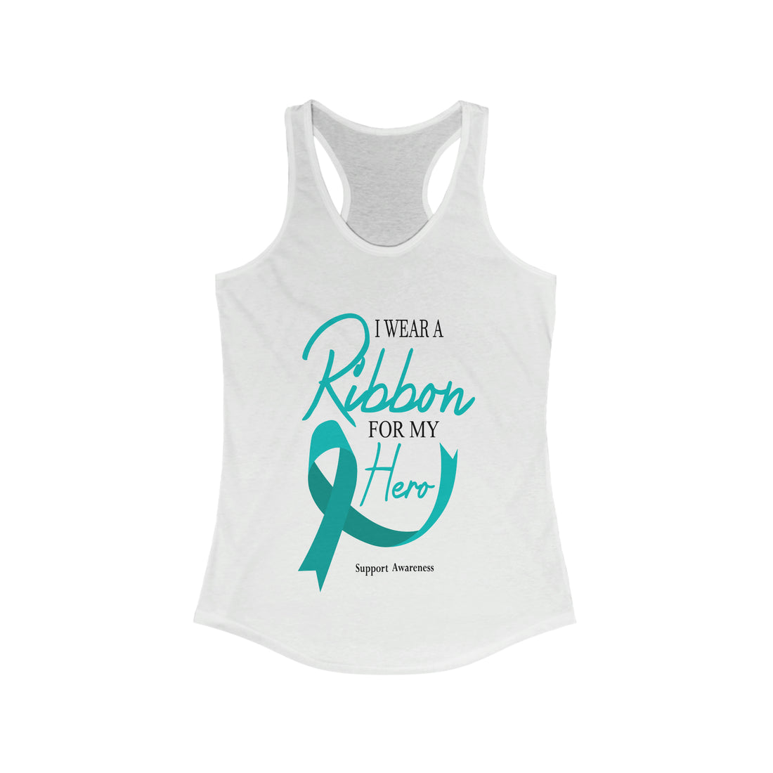 I Wear A Ribbon For My Hero - Racerback Tank Top