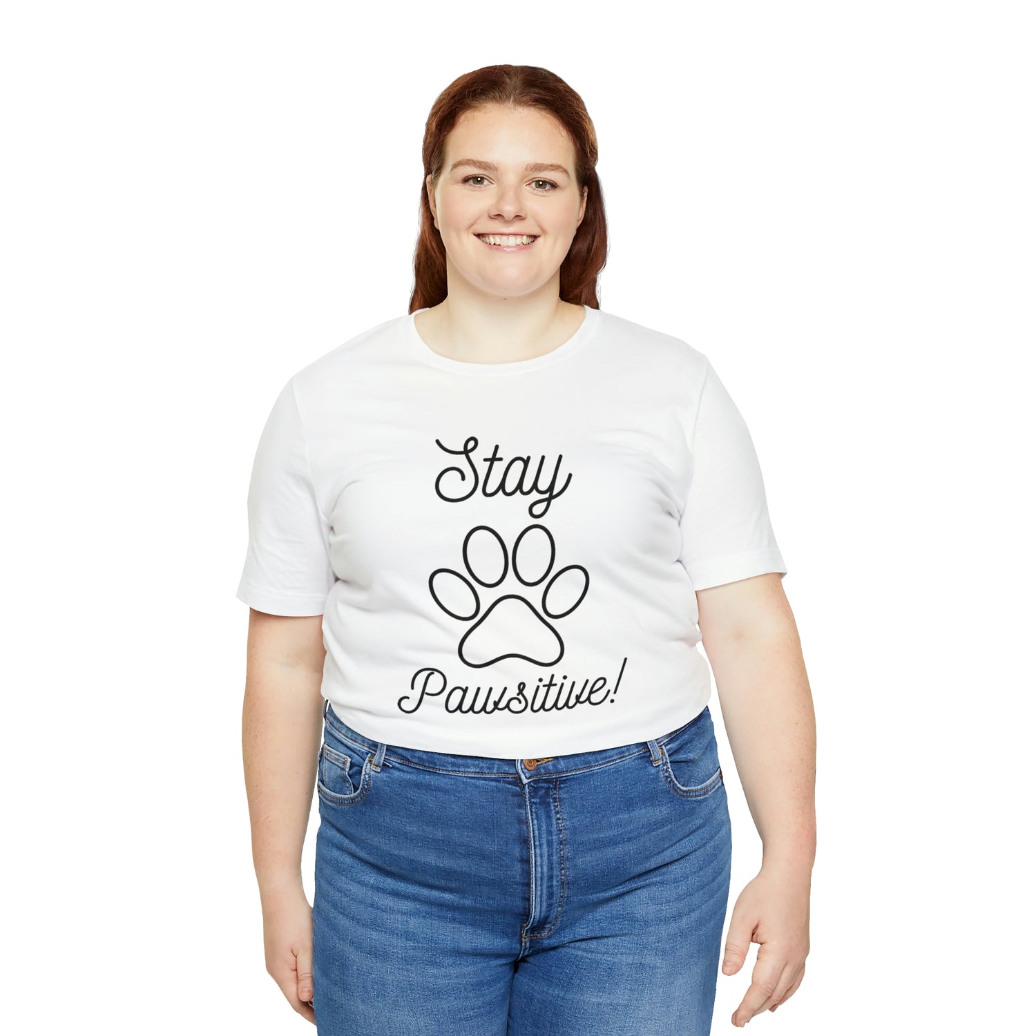 Stay Pawsitive - Unisex Jersey Short Sleeve Tee