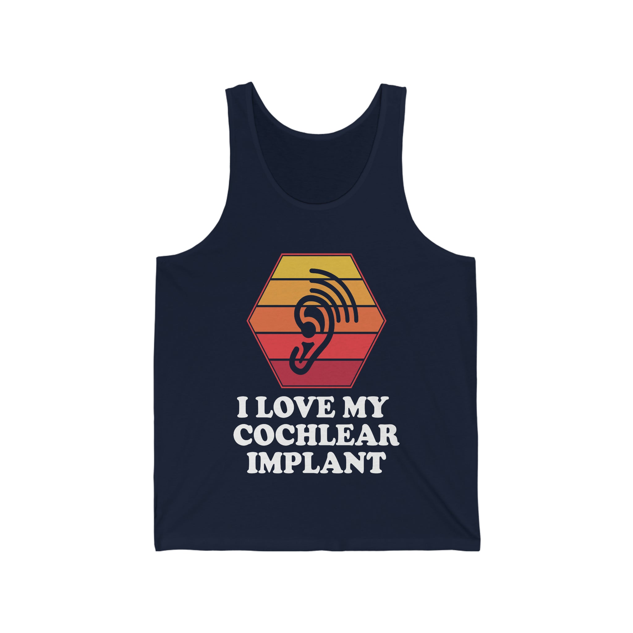 I Love My Cochlear Implant - Unisex Jersey Tank Top