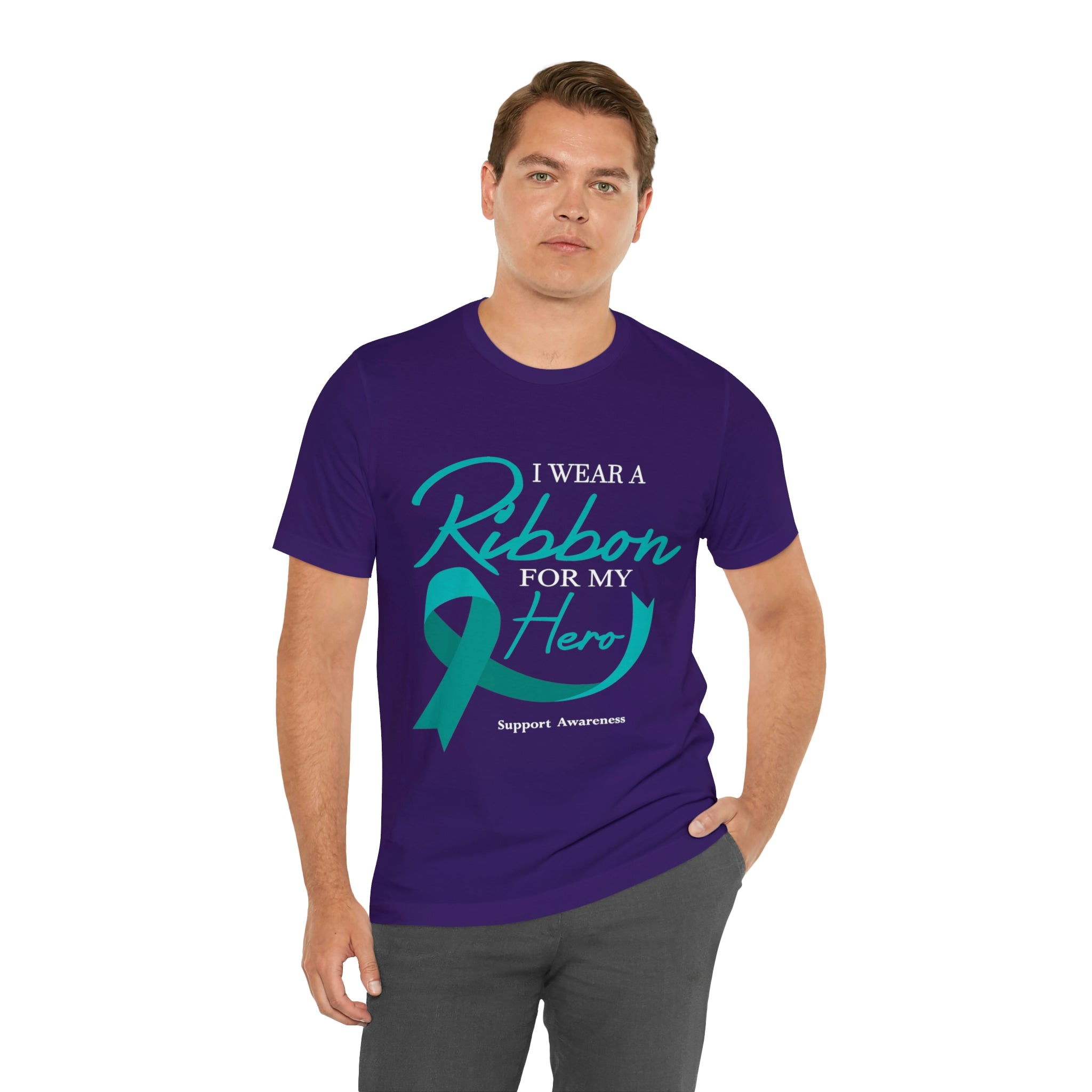 I Wear A Ribbon For My Hero - Unisex Jersey Short Sleeve Tee