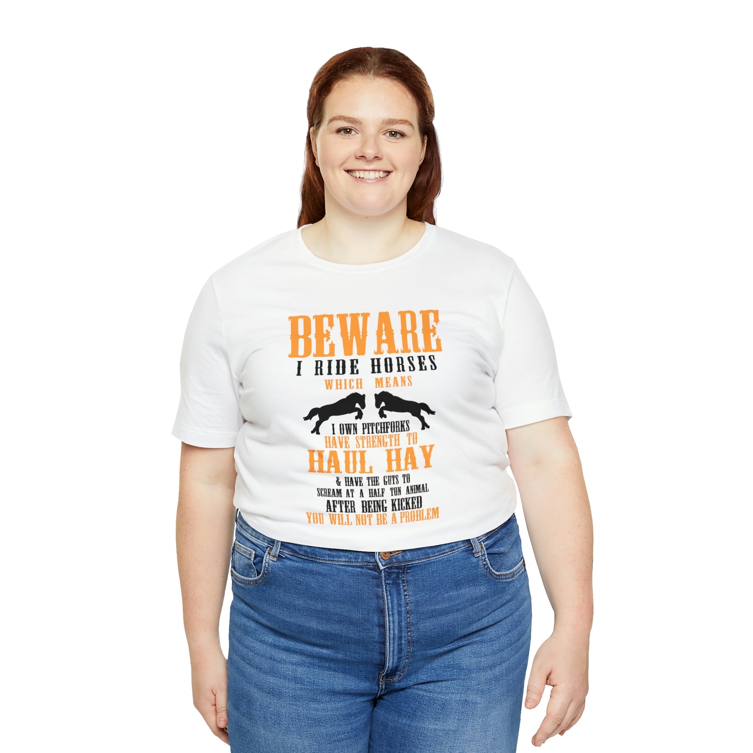 Beware I Ride Horses - Unisex Jersey Short Sleeve Tee