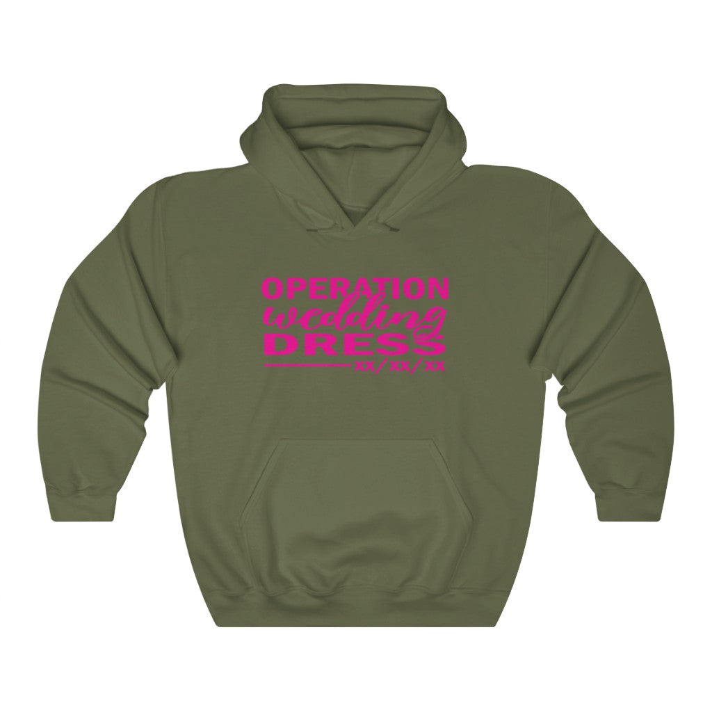 Operation Wedding Dress Wedding Date Customizable - Unisex Heavy Blend™ Hooded Sweatshirt