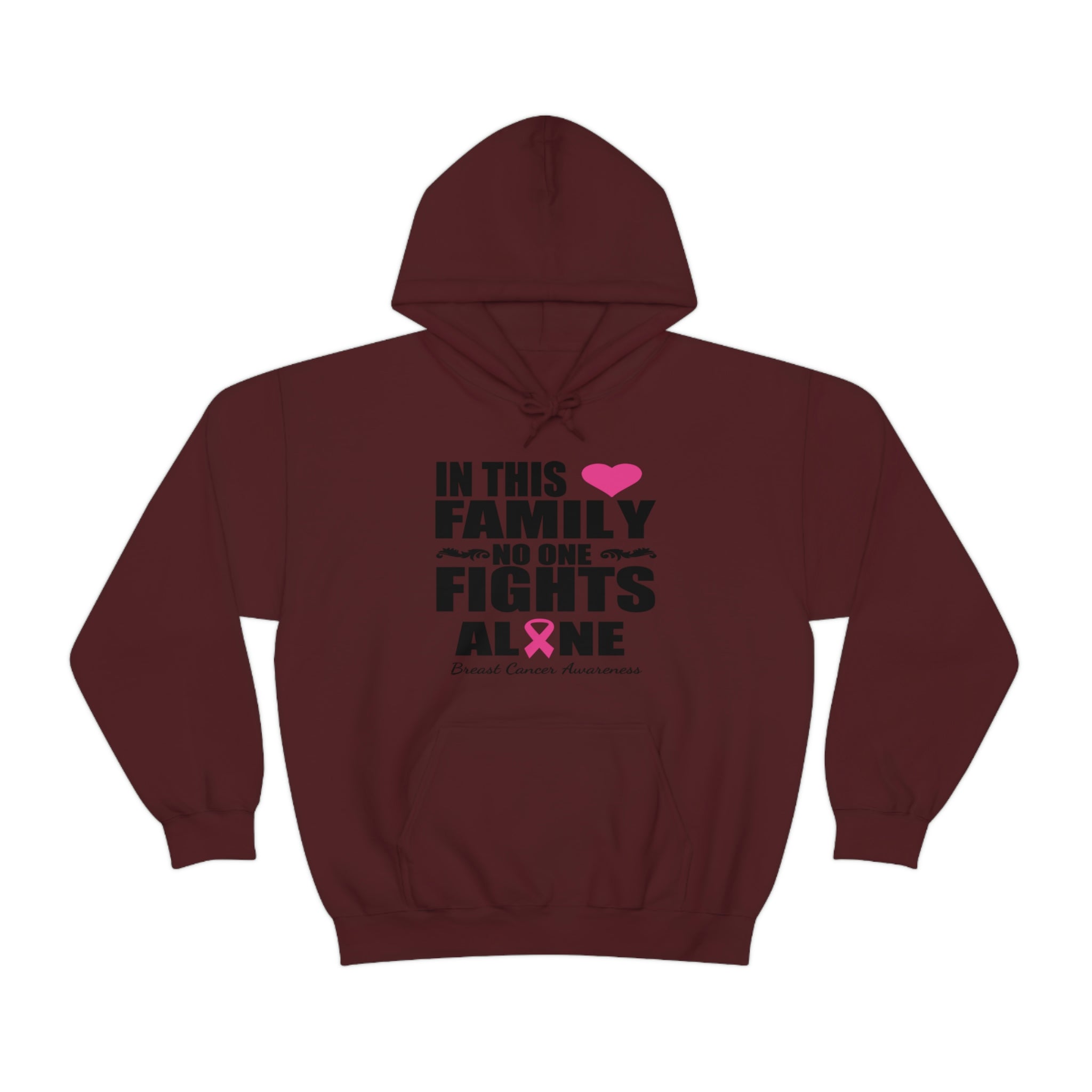 In This Family No One Fights Alone - Unisex Heavy Blend™ Hooded Sweatshirt