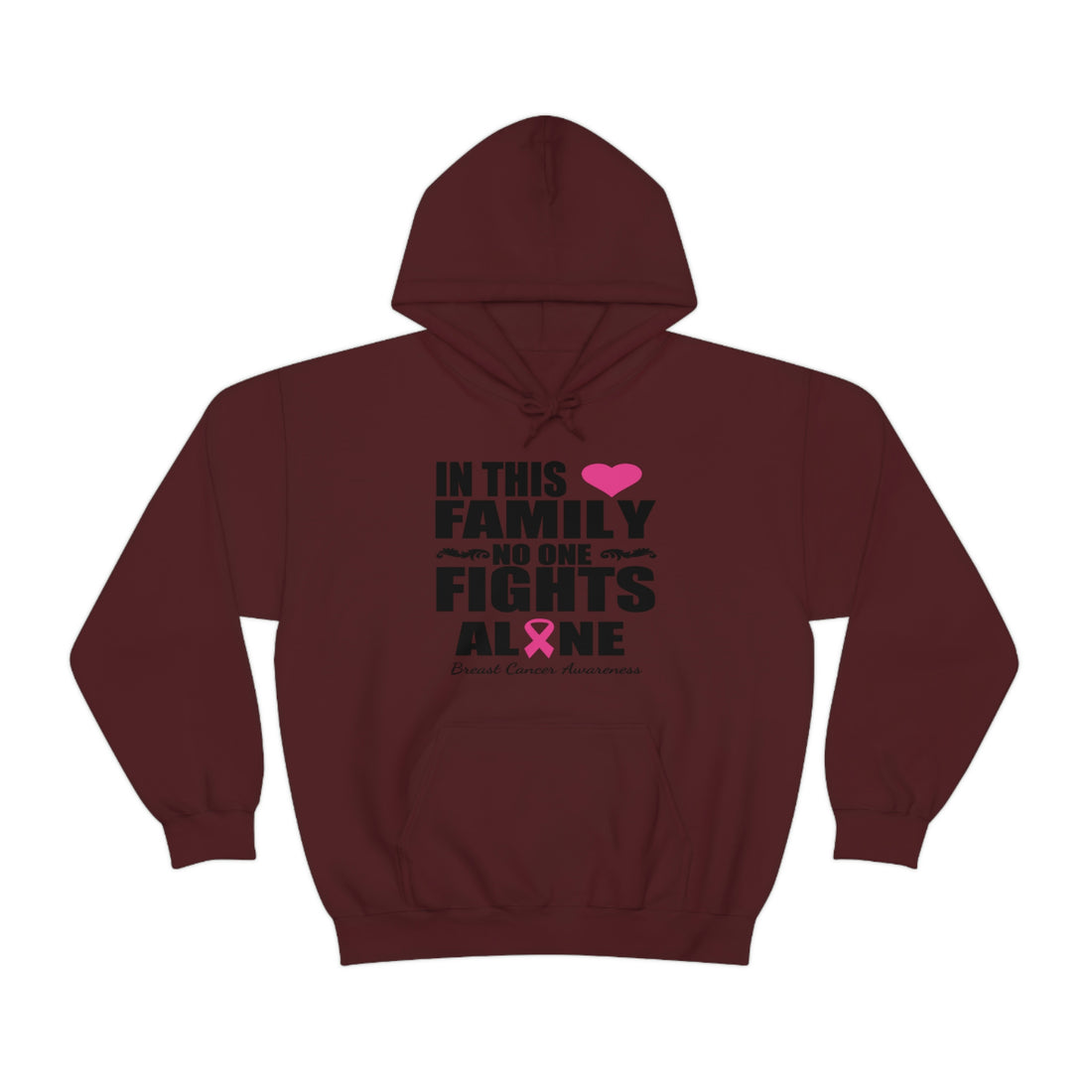 In This Family No One Fights Alone - Unisex Heavy Blend™ Hooded Sweatshirt