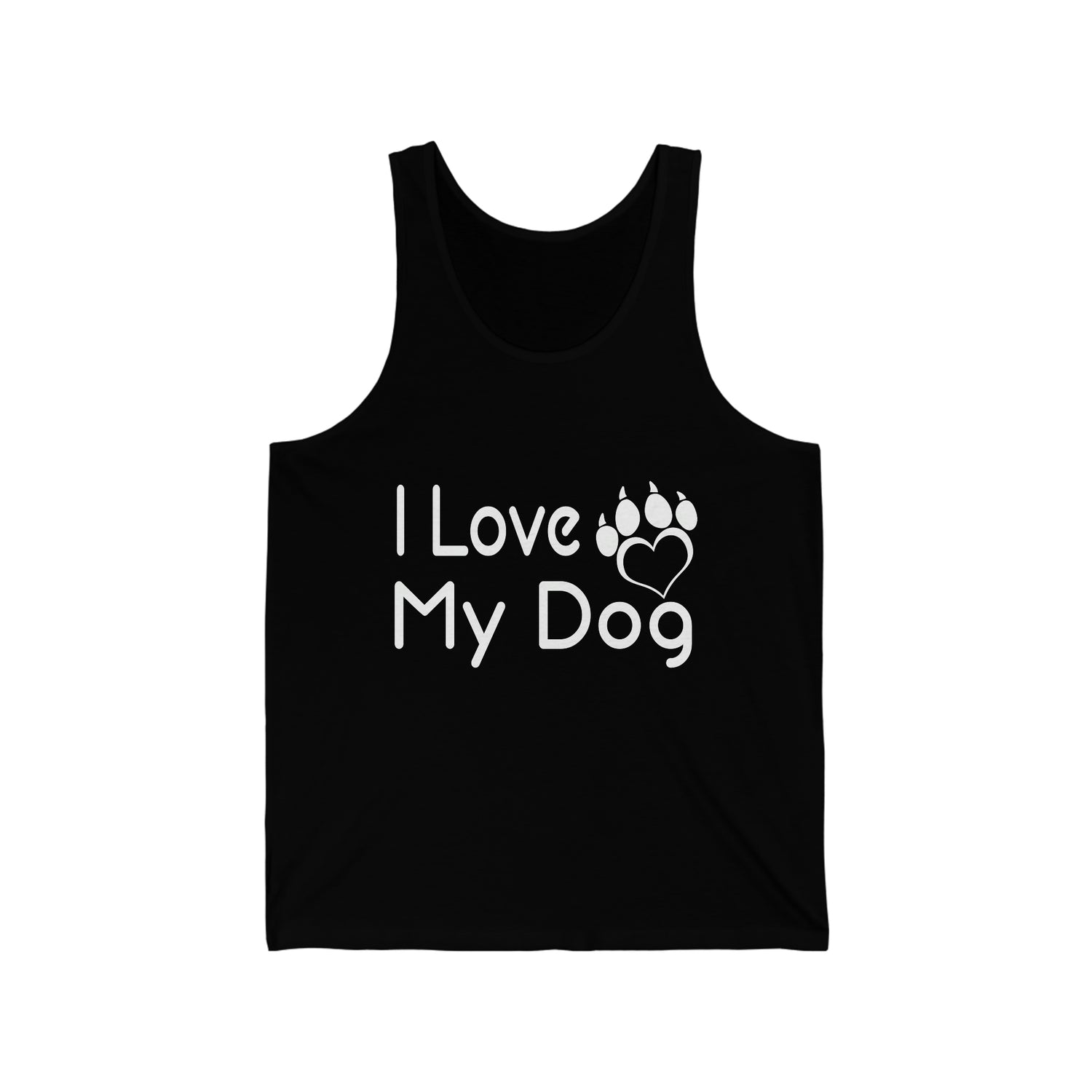 I Love My Dog - Unisex Jersey Tank Top