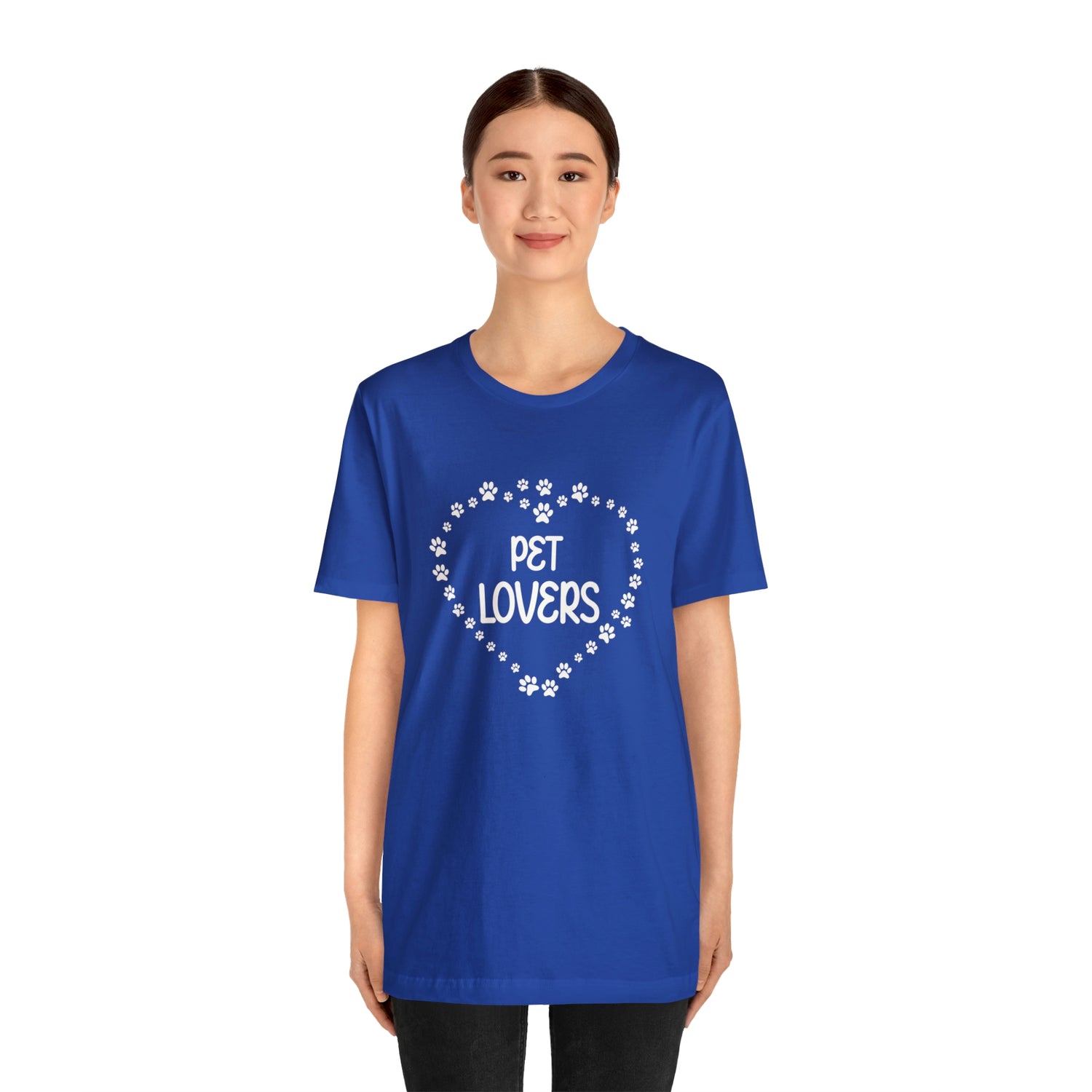 Pet Lovers With Paw Heart - Unisex Jersey Short Sleeve Tee