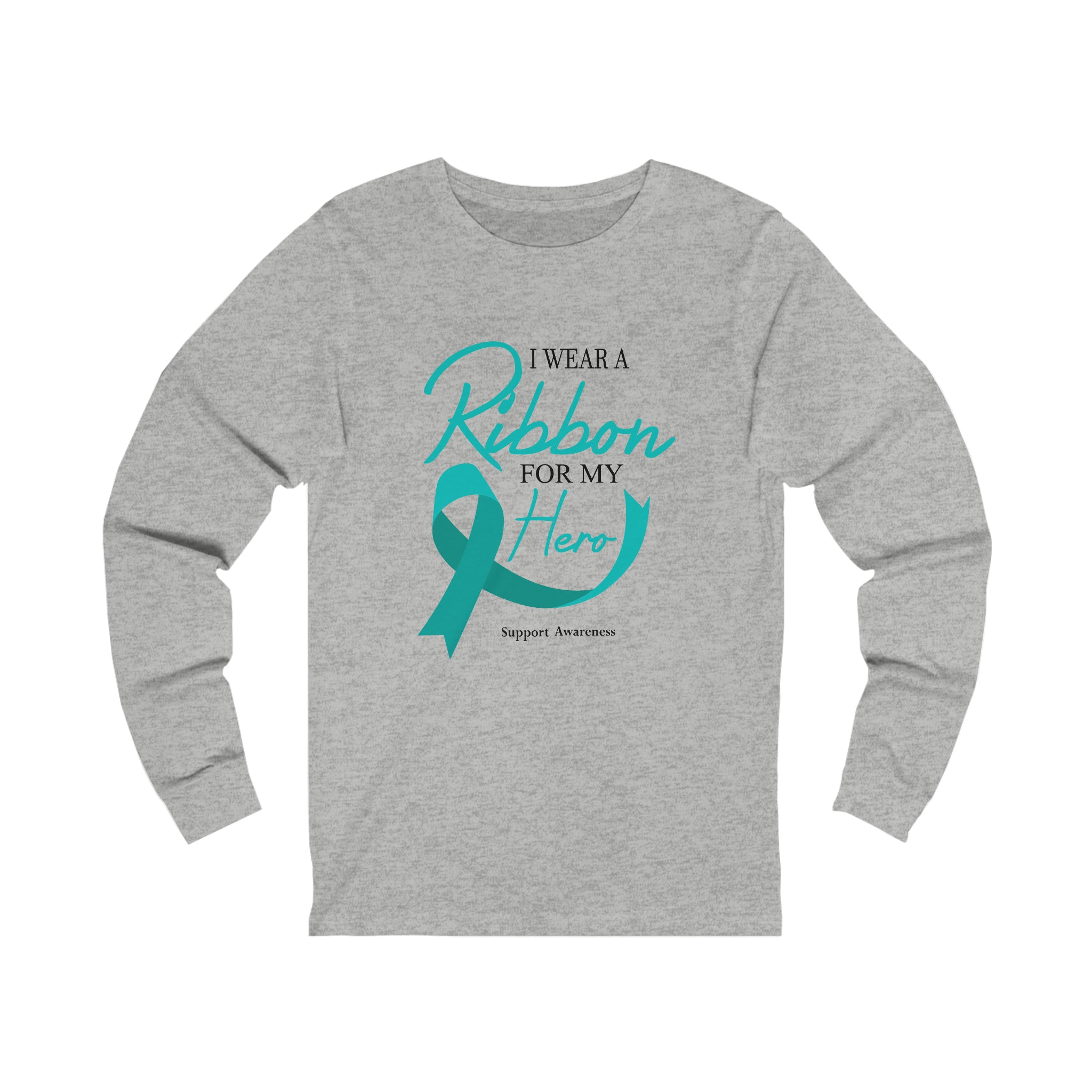 I Wear A Ribbon For My Hero - Unisex Jersey Long Sleeve Tee