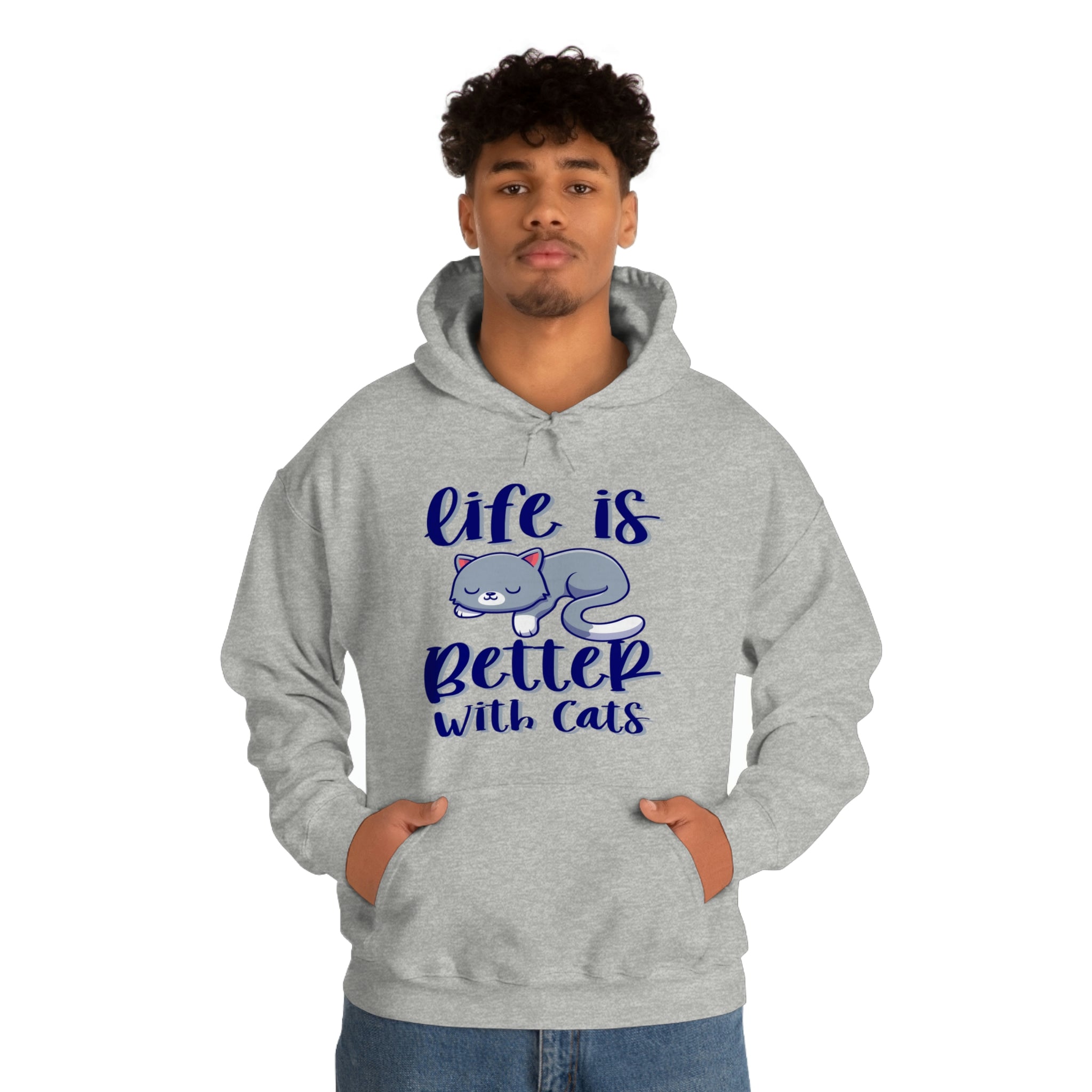 Life Is Better With Cats - Unisex Heavy Blend™ Hooded Sweatshirt