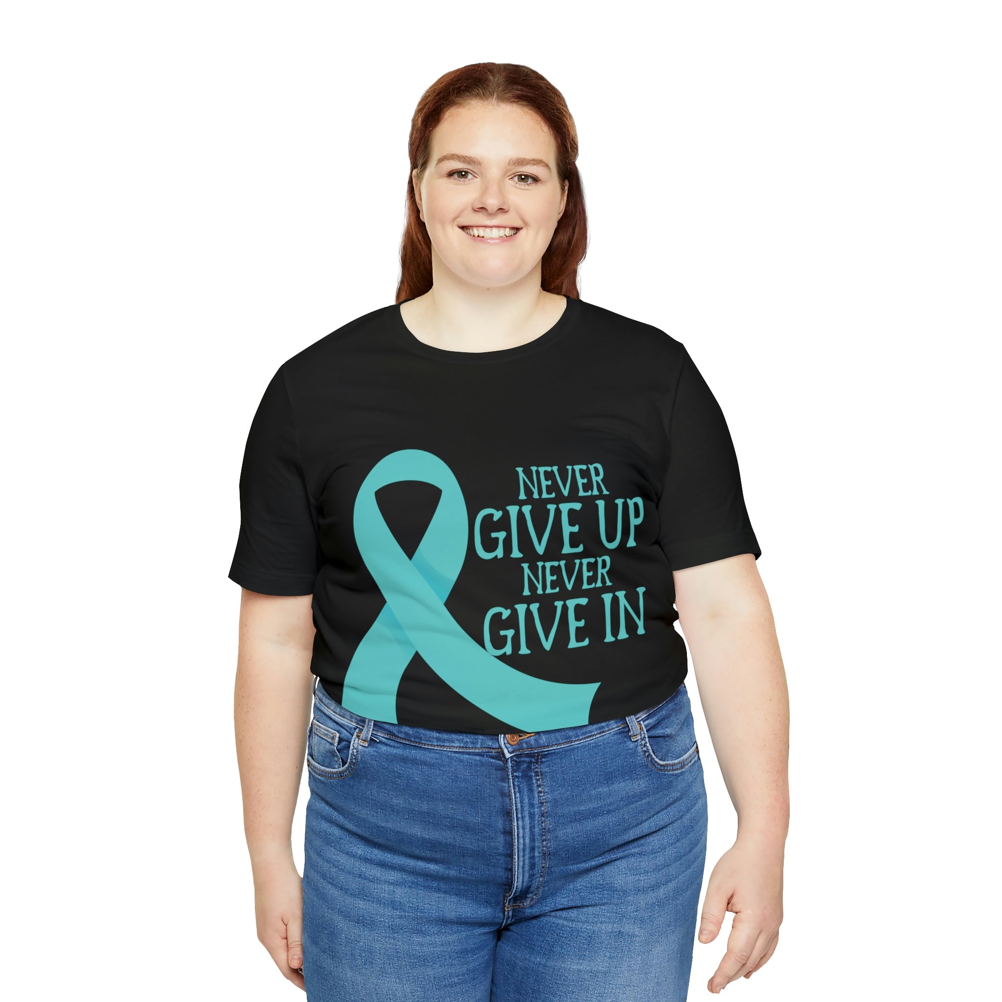Never Give Up Never Give In - Unisex Jersey Short Sleeve Tee