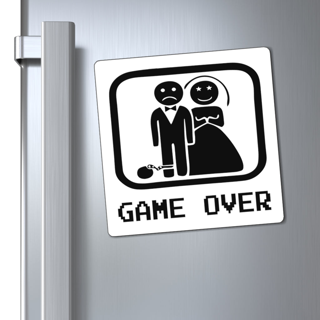 Game Over - White Magnet