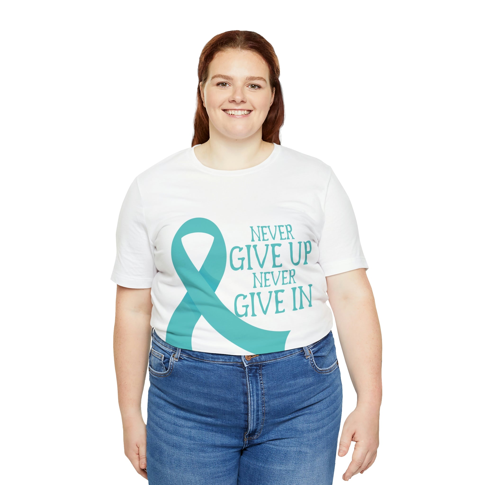 Never Give Up Never Give In - Unisex Jersey Short Sleeve Tee