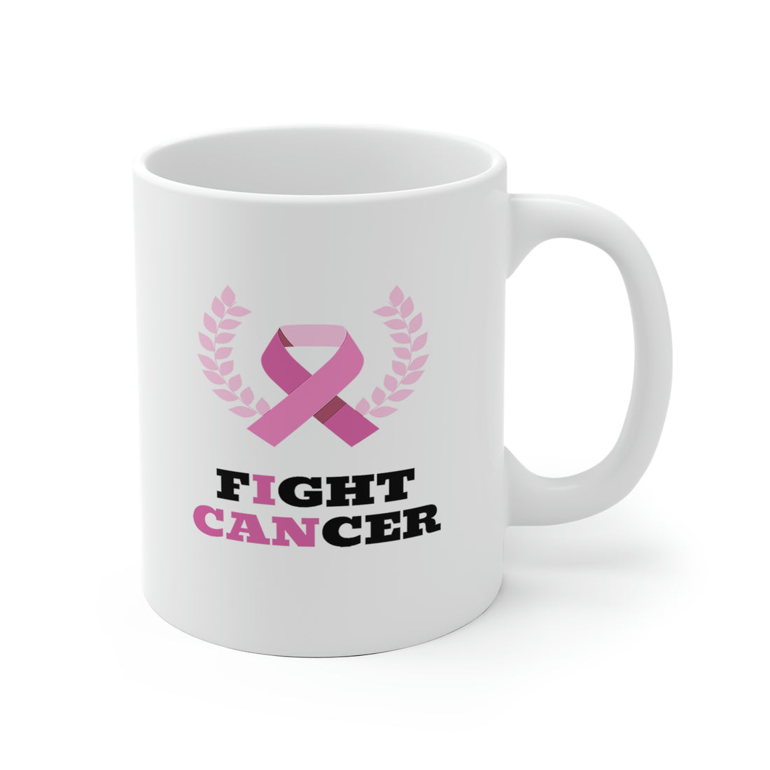 Fight Cancer I Can - White Ceramic Mug 2 sizes Available