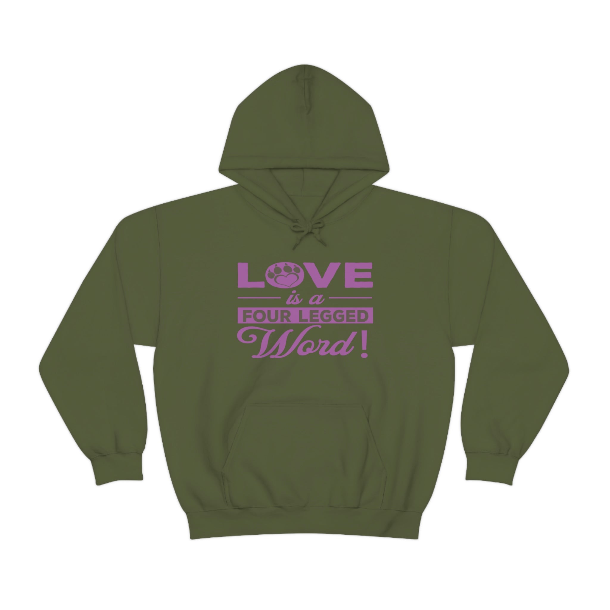 Love Is A Four Legged Word - Unisex Heavy Blend™ Hooded Sweatshirt