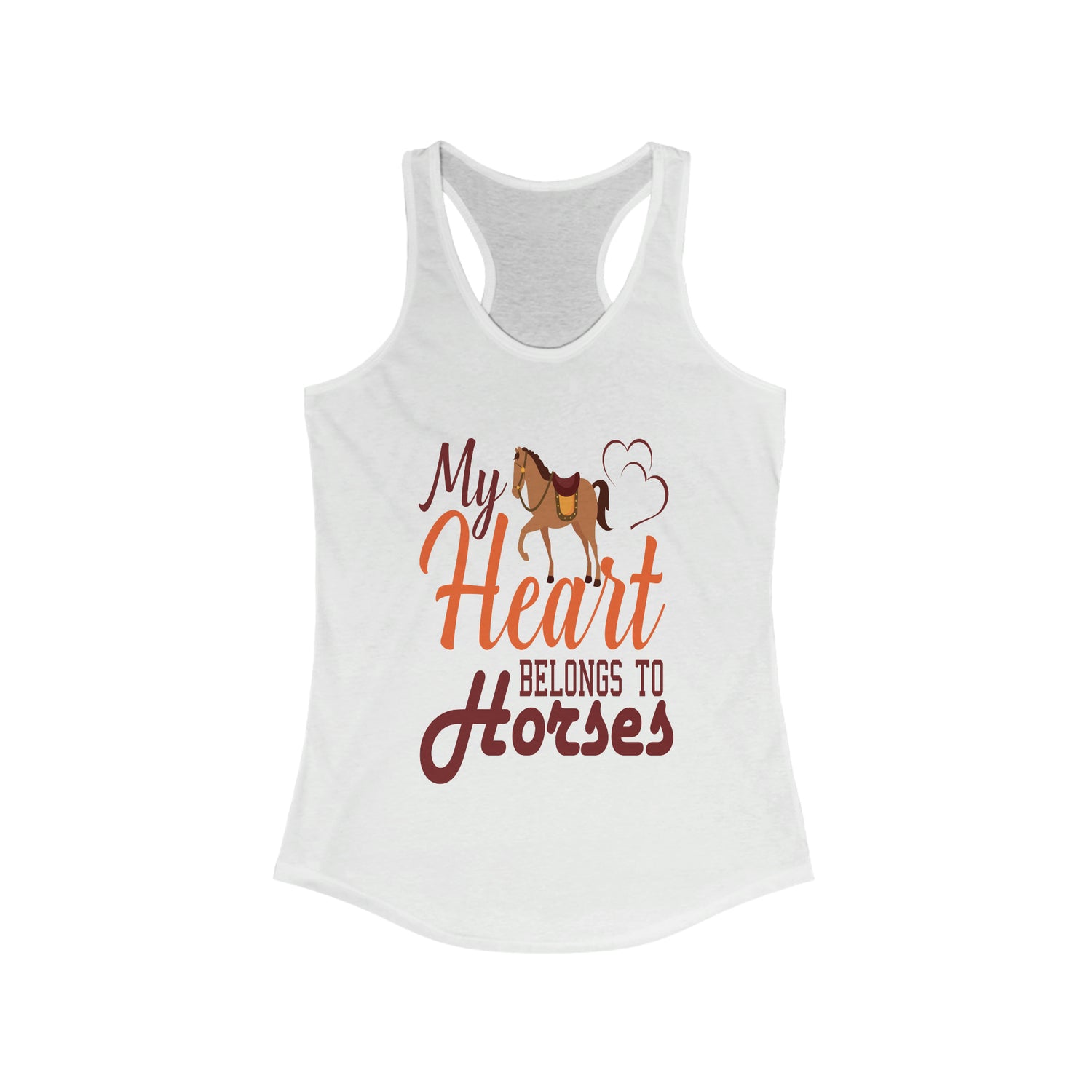 My Heart Belongs To Horses - Racerback Tank Top