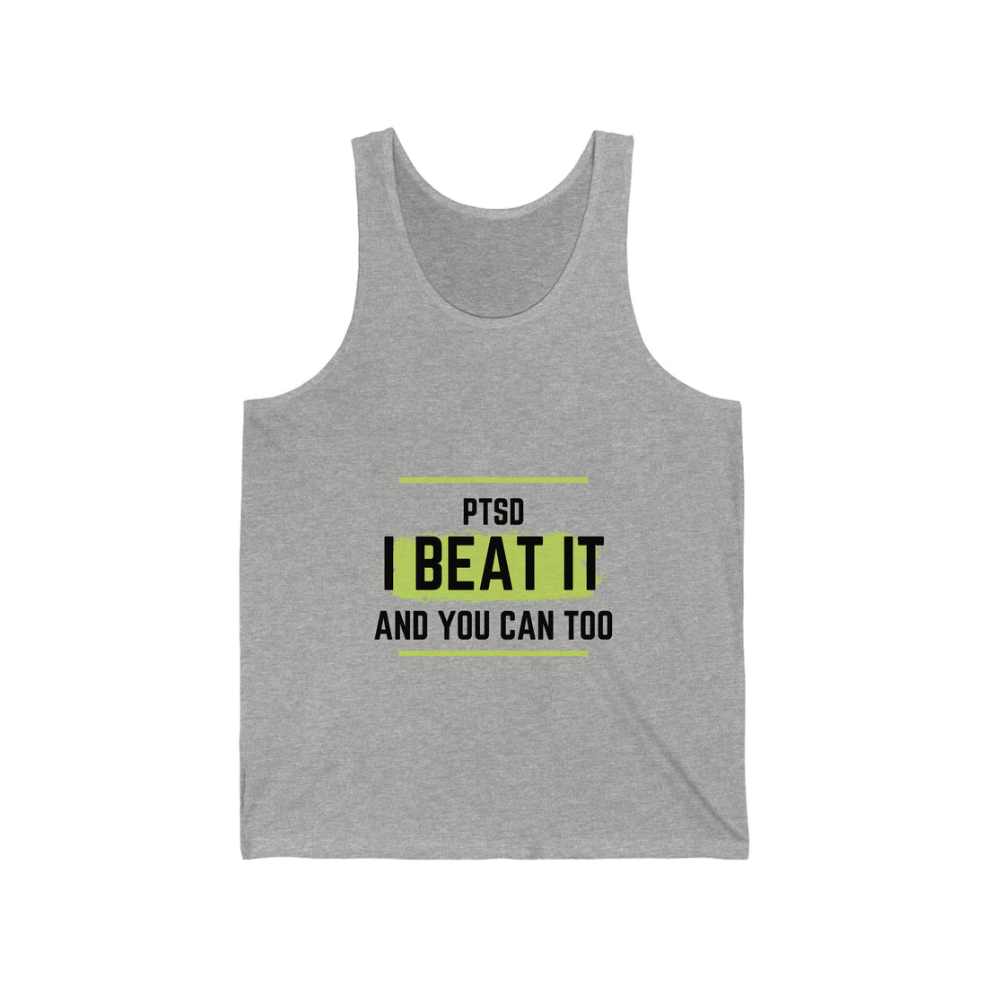 PTSD I Beat It You Can Too - Unisex Jersey Tank Top