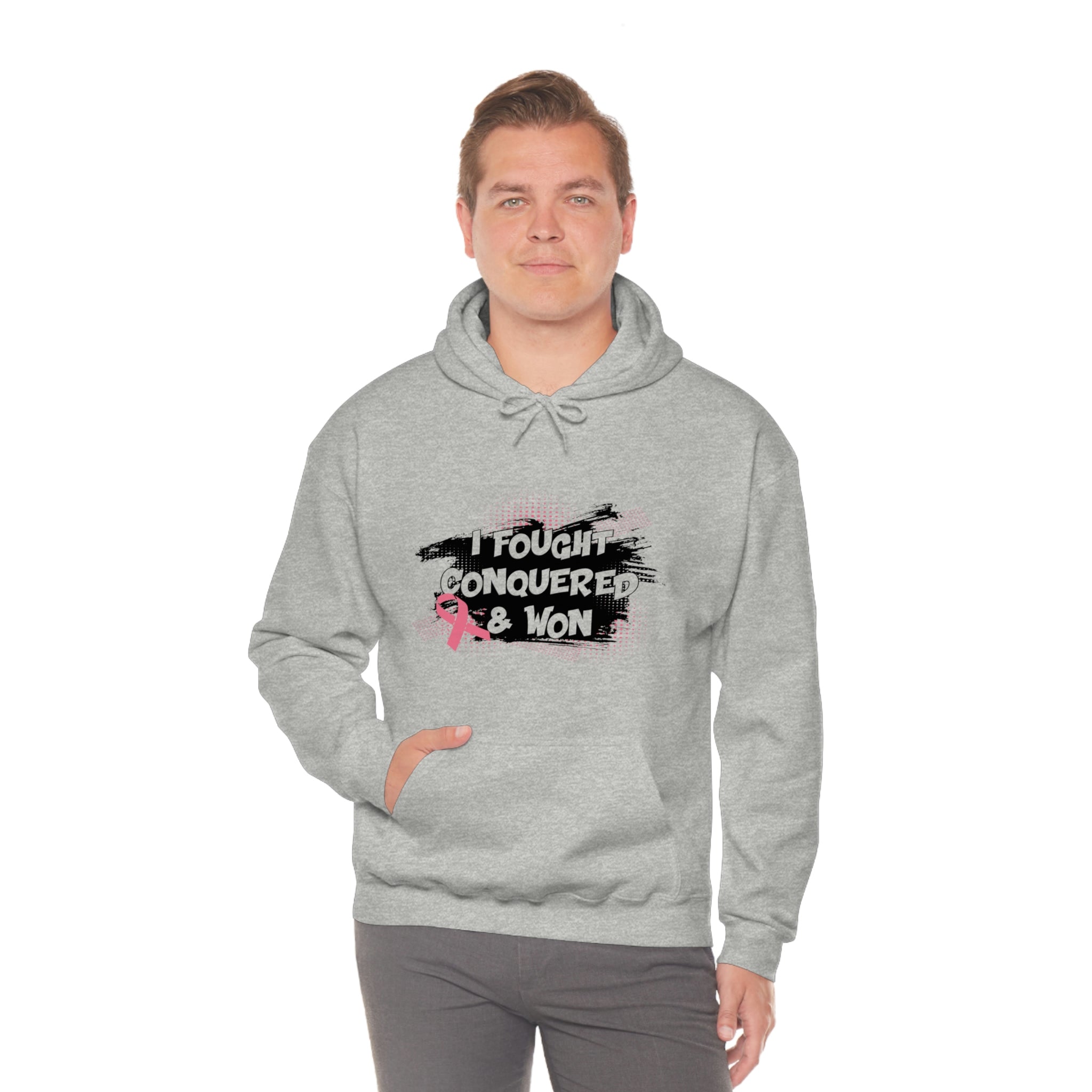 I Fought Conquered & Won - Unisex Heavy Blend™ Hooded Sweatshirt
