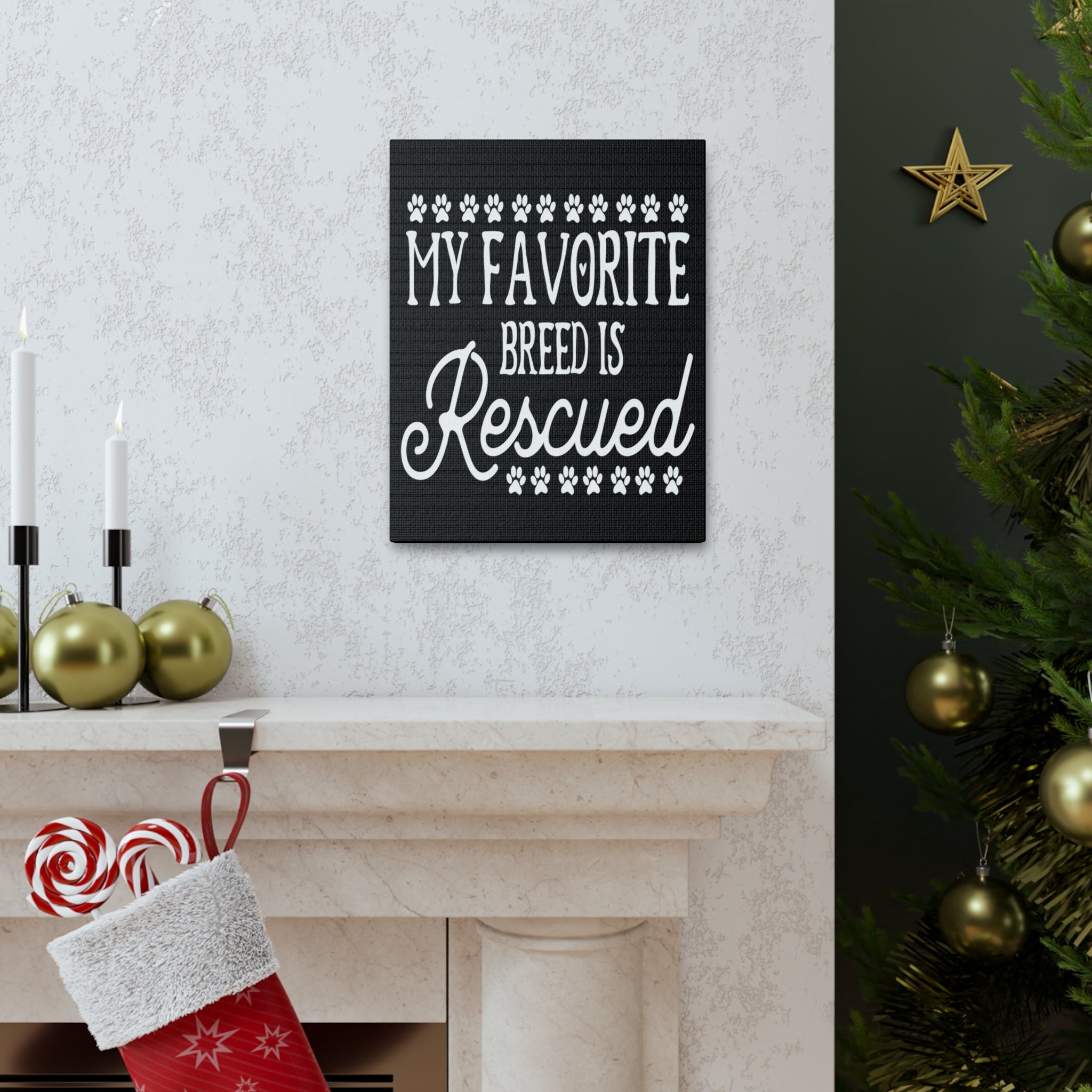 My Favorite Breed Is Rescued - Canvass Print