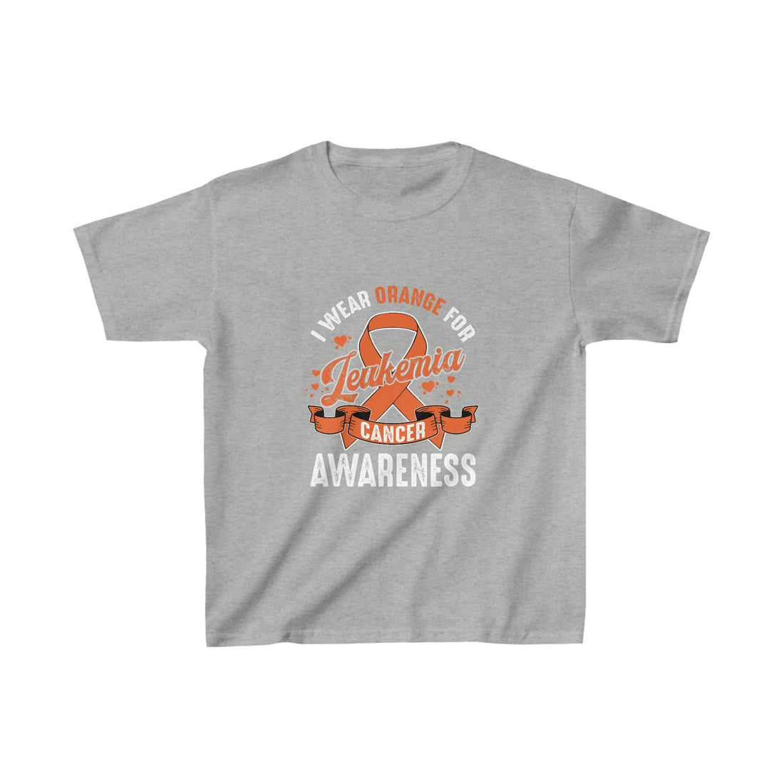 I Wear Orange For Leukemia Cancer Awareness - Kid&