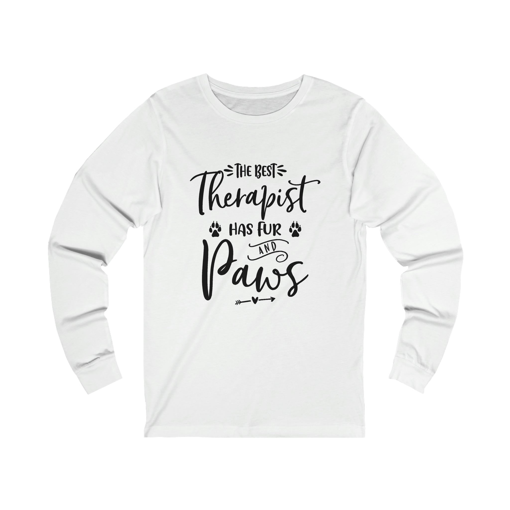 The Best Therapist Has Fur & Paws - Unisex Jersey Long Sleeve Tee