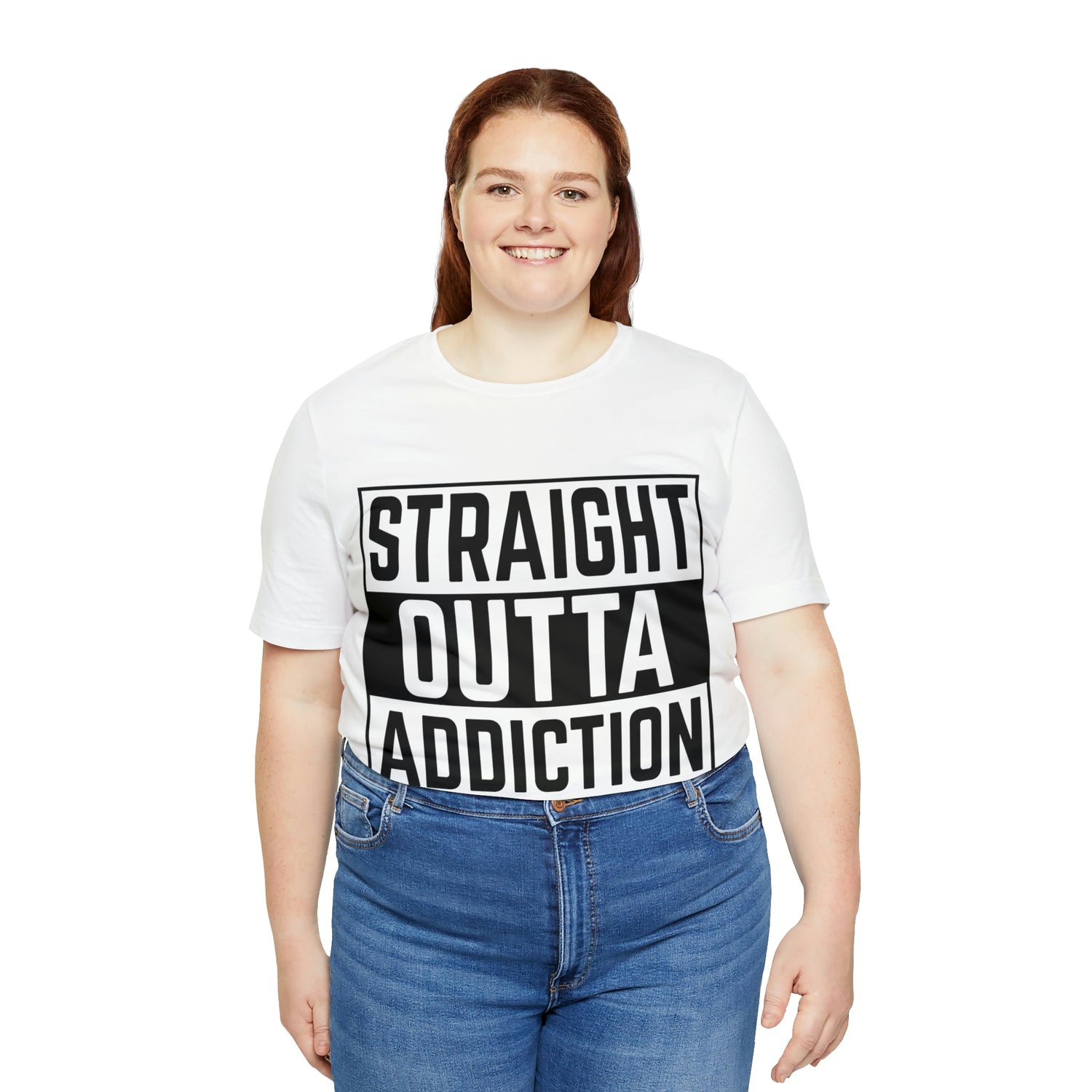 Straight Outta Addiction - Unisex Jersey Short Sleeve Tee