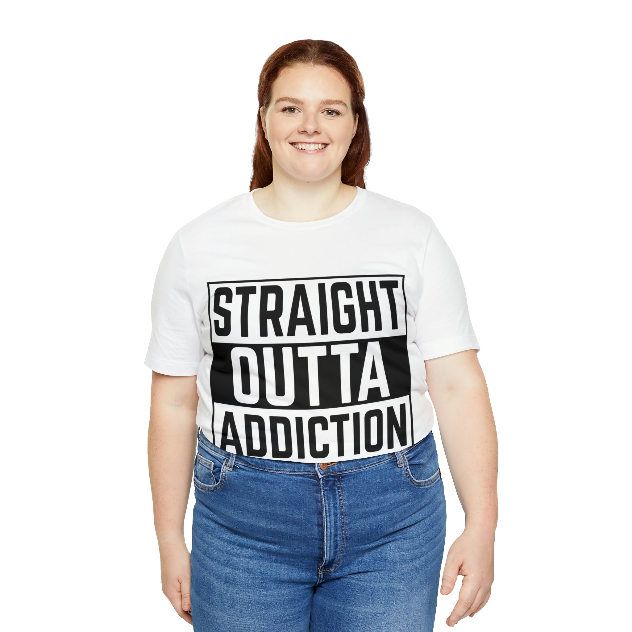 Straight Outta Addiction - Unisex Jersey Short Sleeve Tee