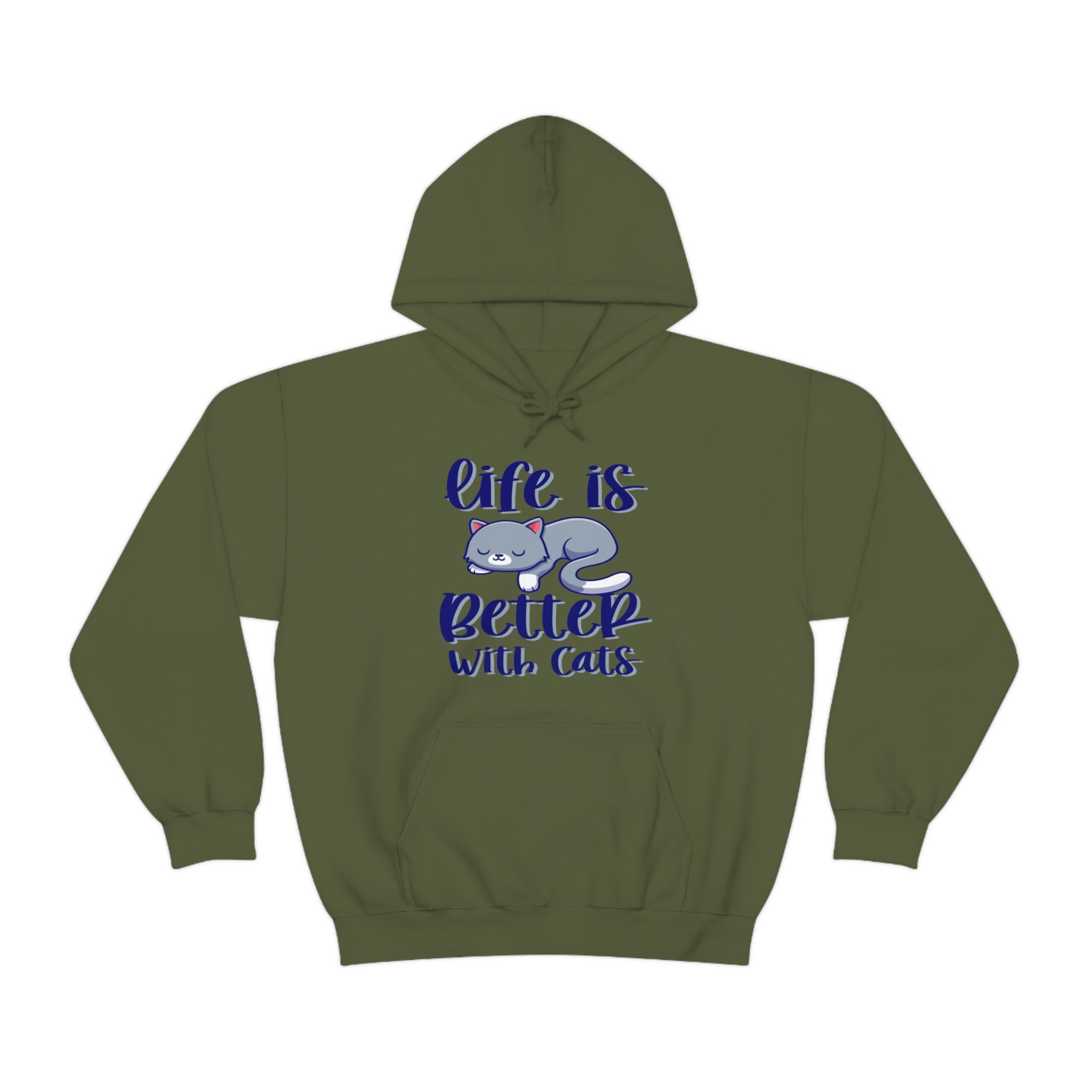 Life Is Better With Cats - Unisex Heavy Blend™ Hooded Sweatshirt