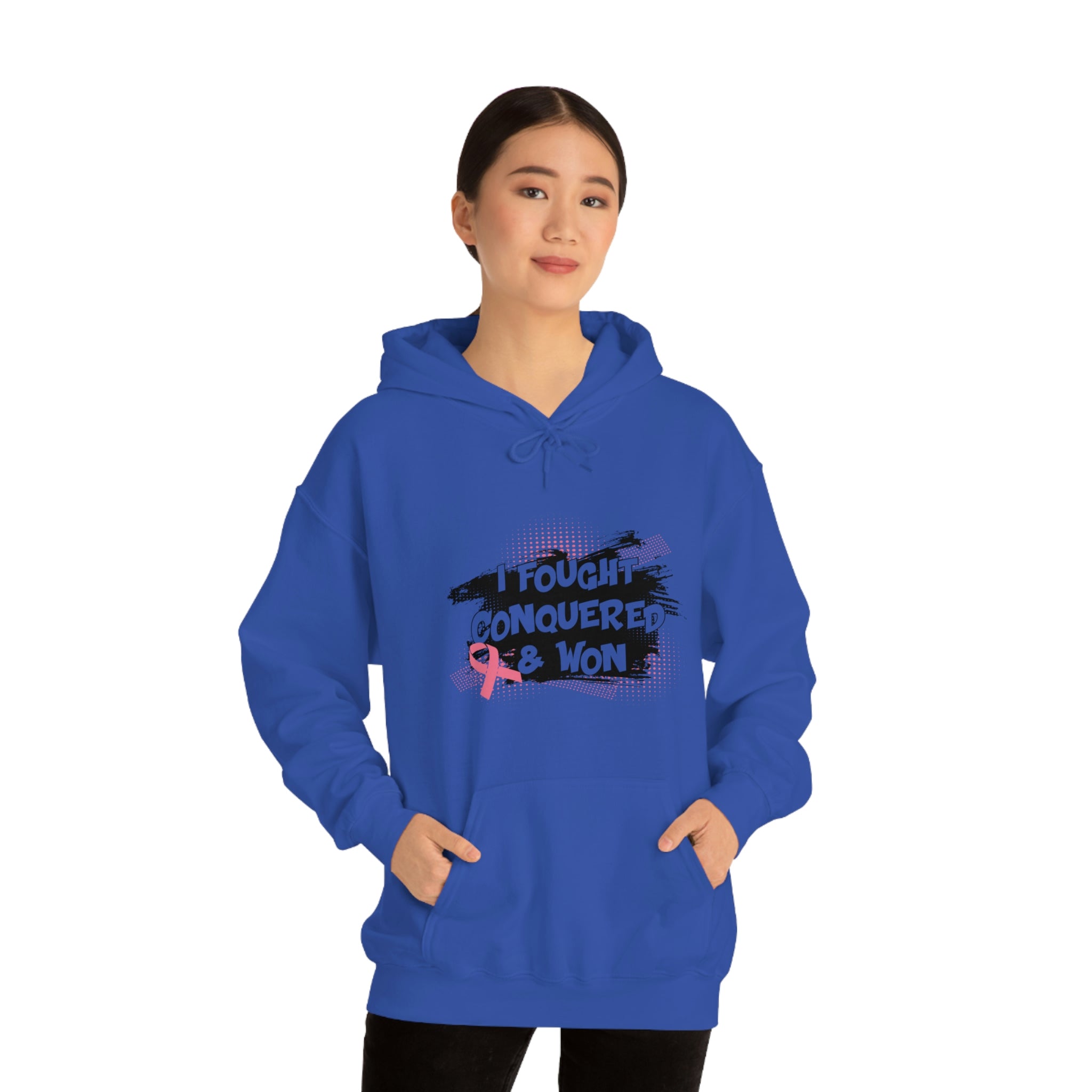 I Fought Conquered & Won - Unisex Heavy Blend™ Hooded Sweatshirt