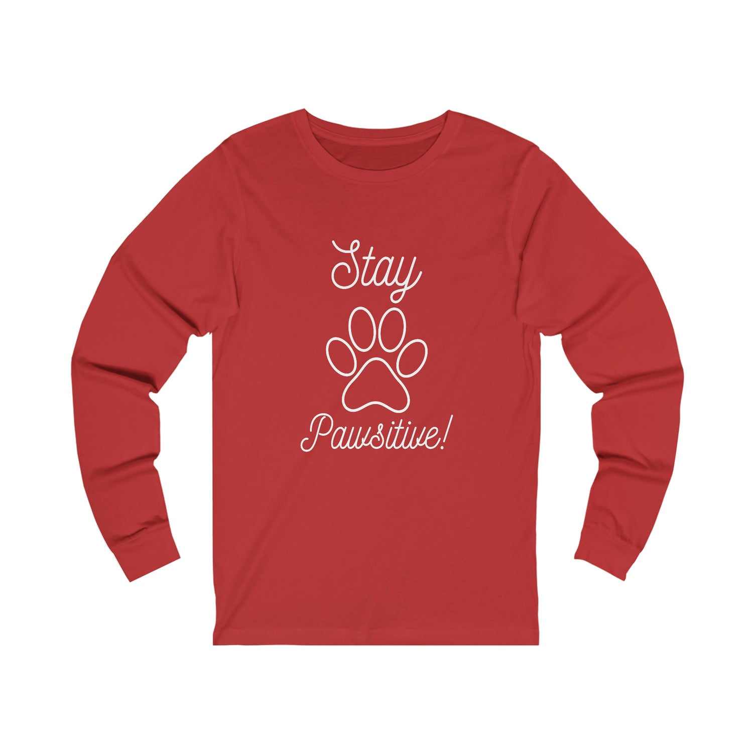 Stay Pawsitive - Unisex Jersey Long Sleeve Tee