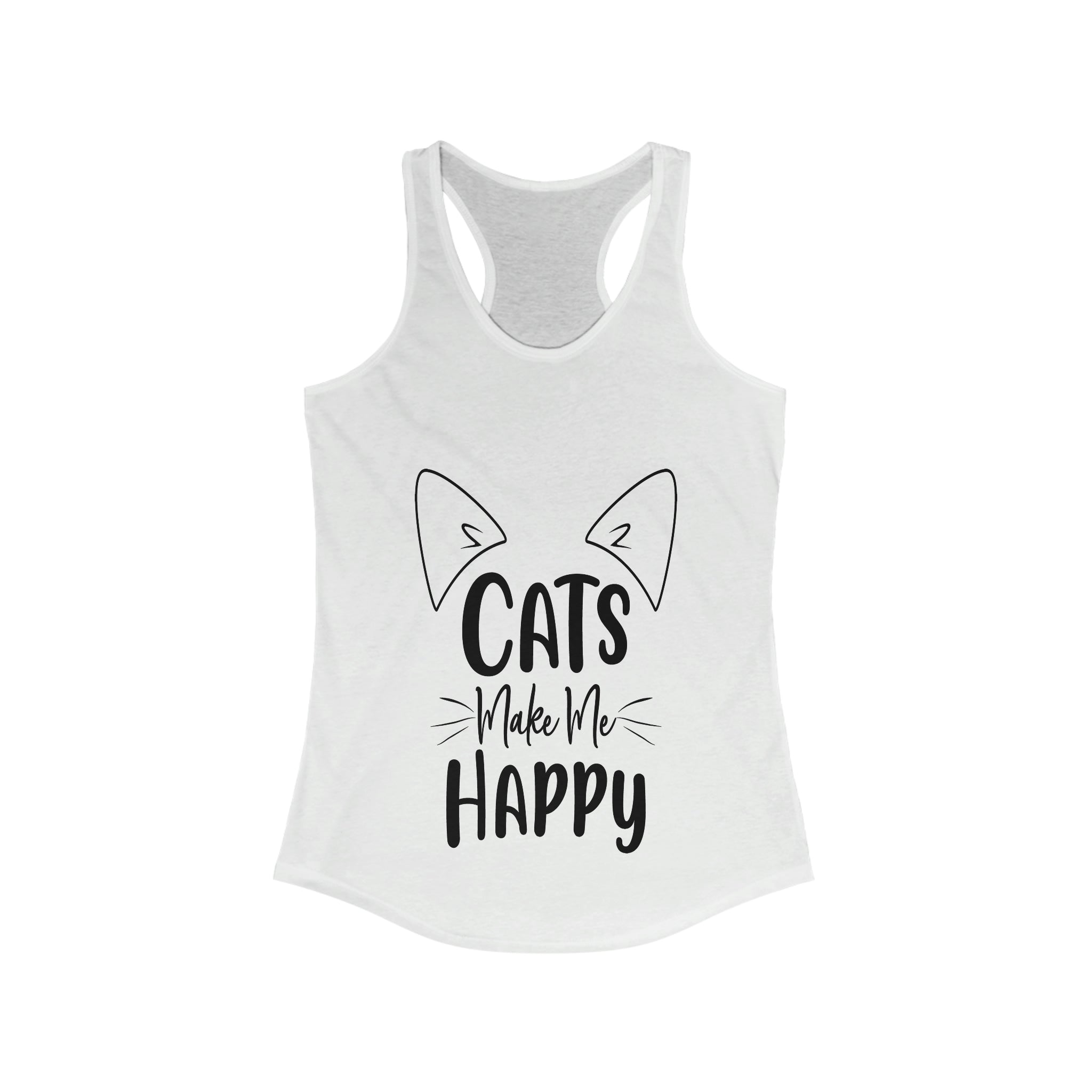 Cats Make Me Happy - Racerback Tank Top